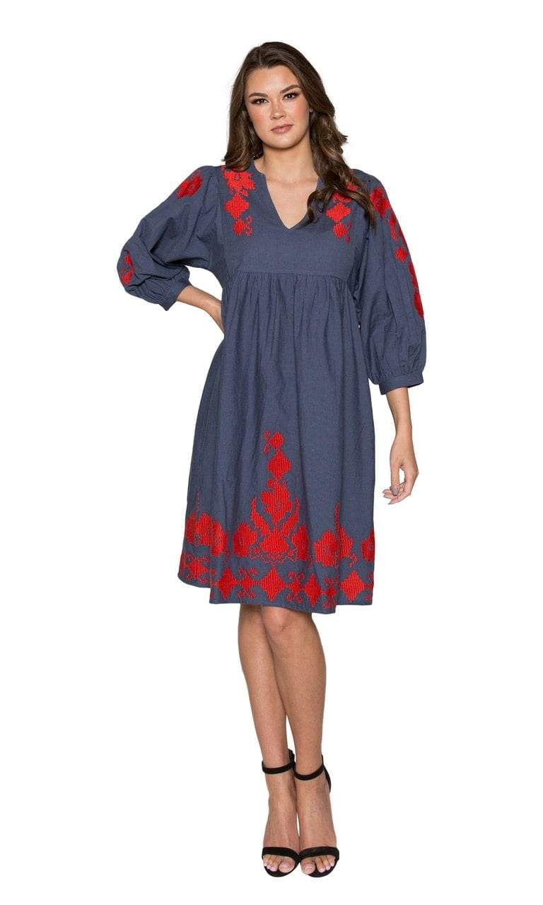 Velvet by Graham &amp; Spencer Jora Embroidered Peasant Dress