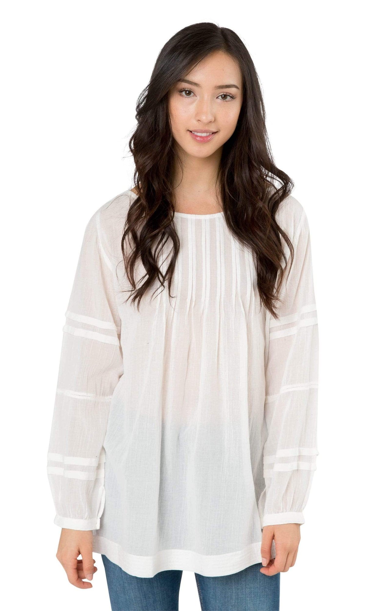 Velvet by Graham &amp; Spencer Sansa Cotton Voile Pintuck Top