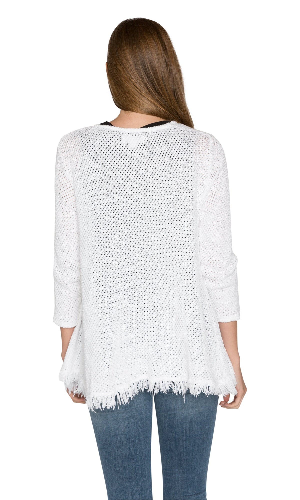 Velvet by Graham &amp; Spencer Floran Crochet Knit Drape Cardigan