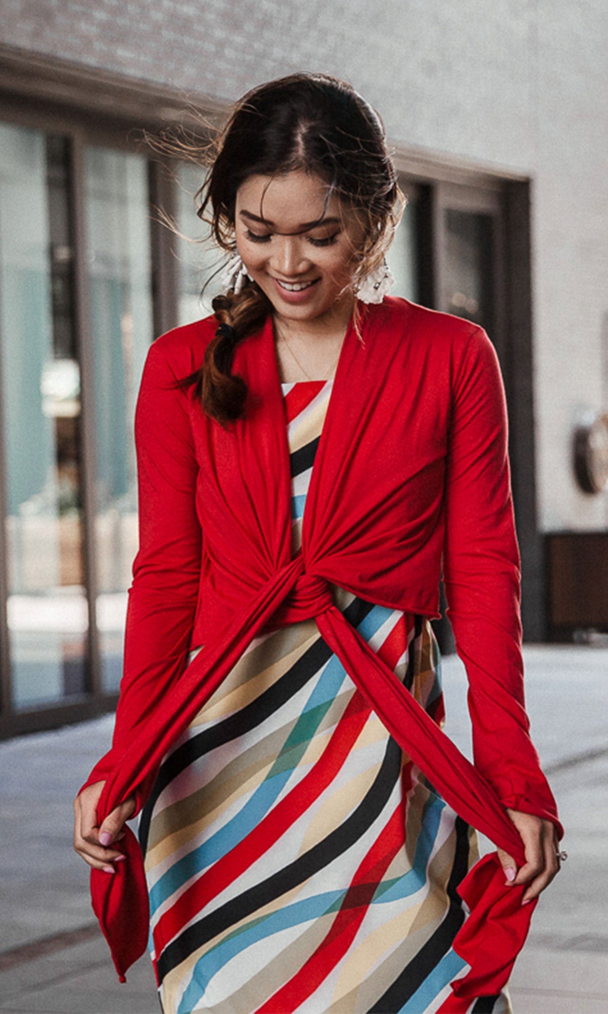 Velvet by Graham &amp; Spencer Pavla Gauzy Whisper Raw Edge Cardigan