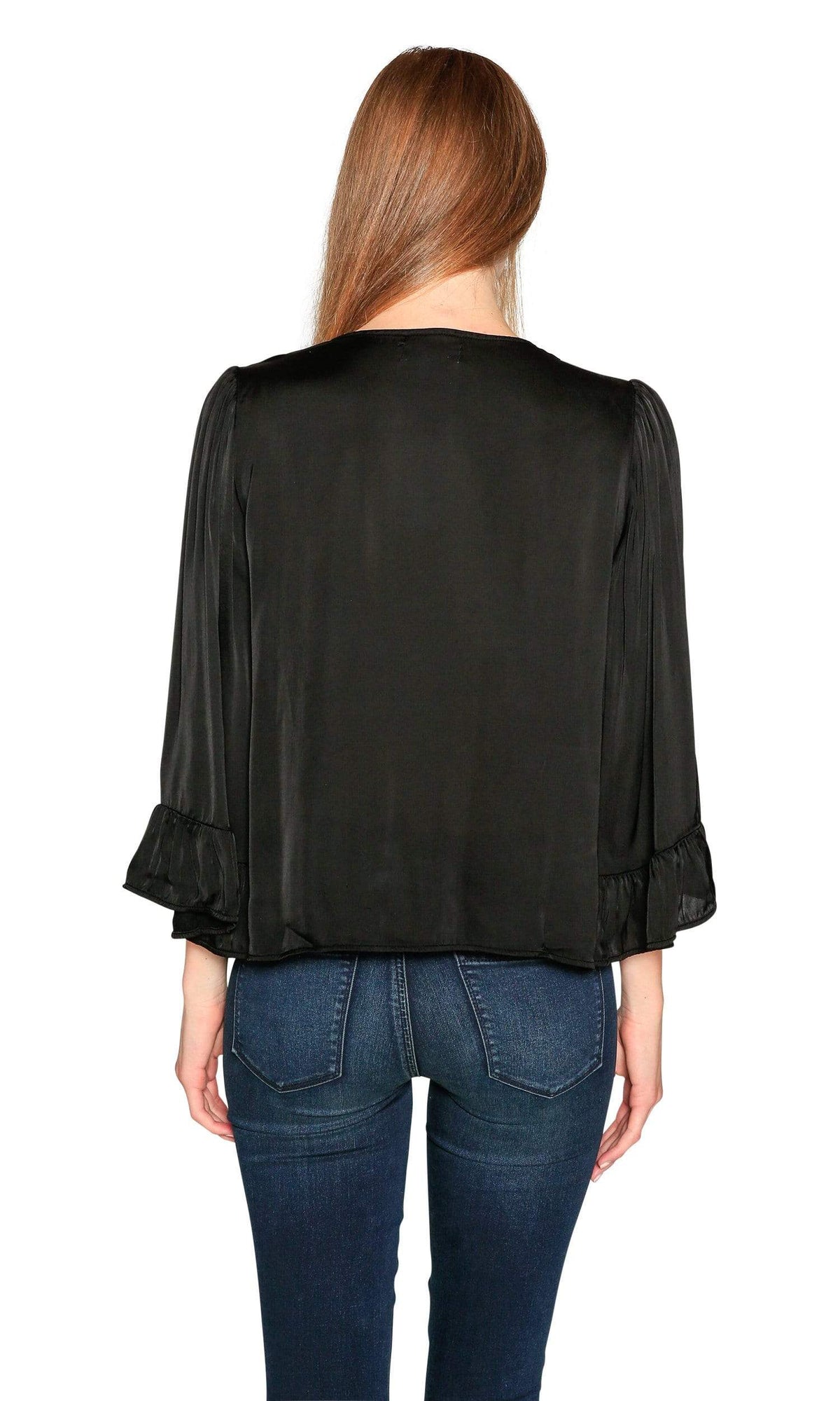 Velvet by Graham &amp; Spencer Galila Velvet Satin Peasant Top