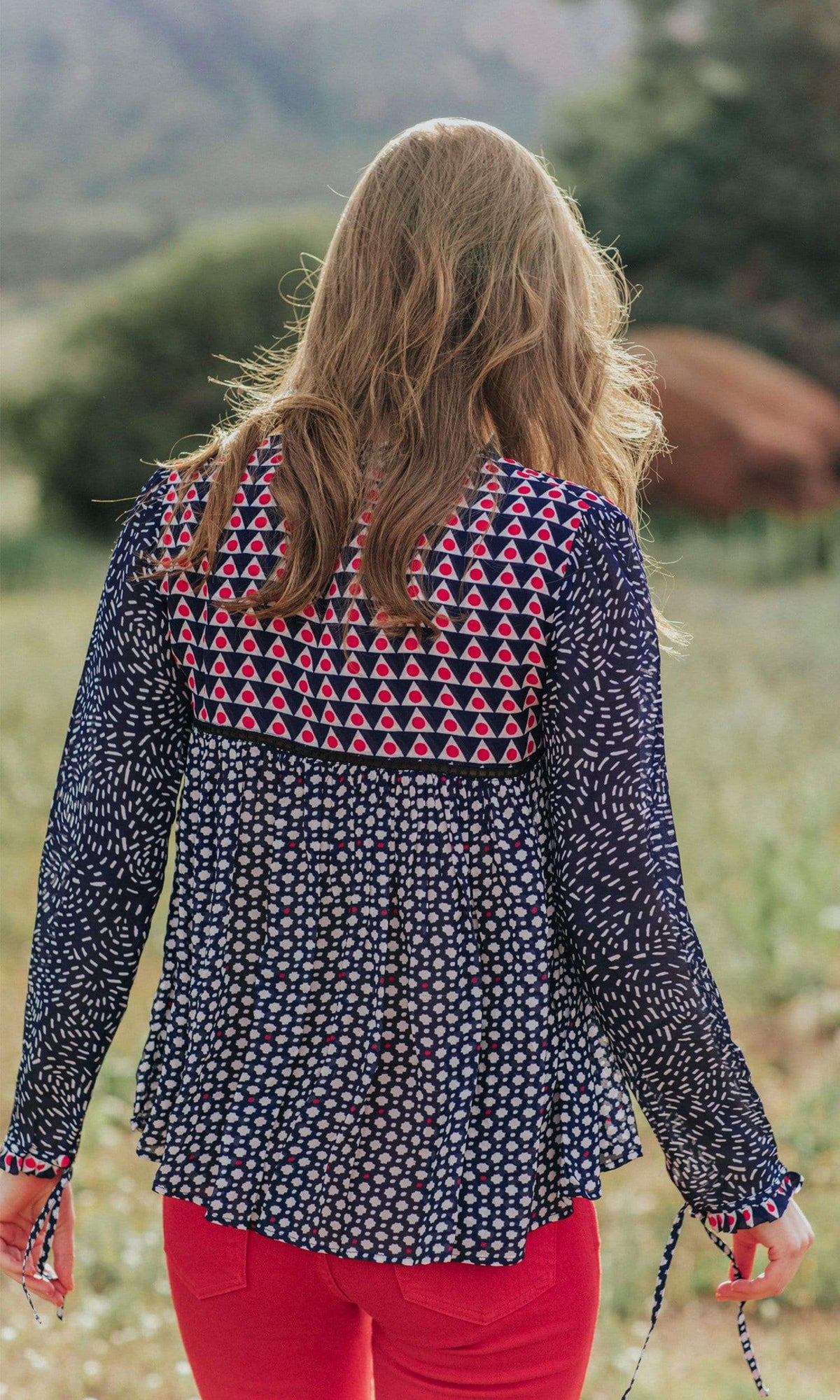 Conditions Apply A Pretty Top with Tie Neck