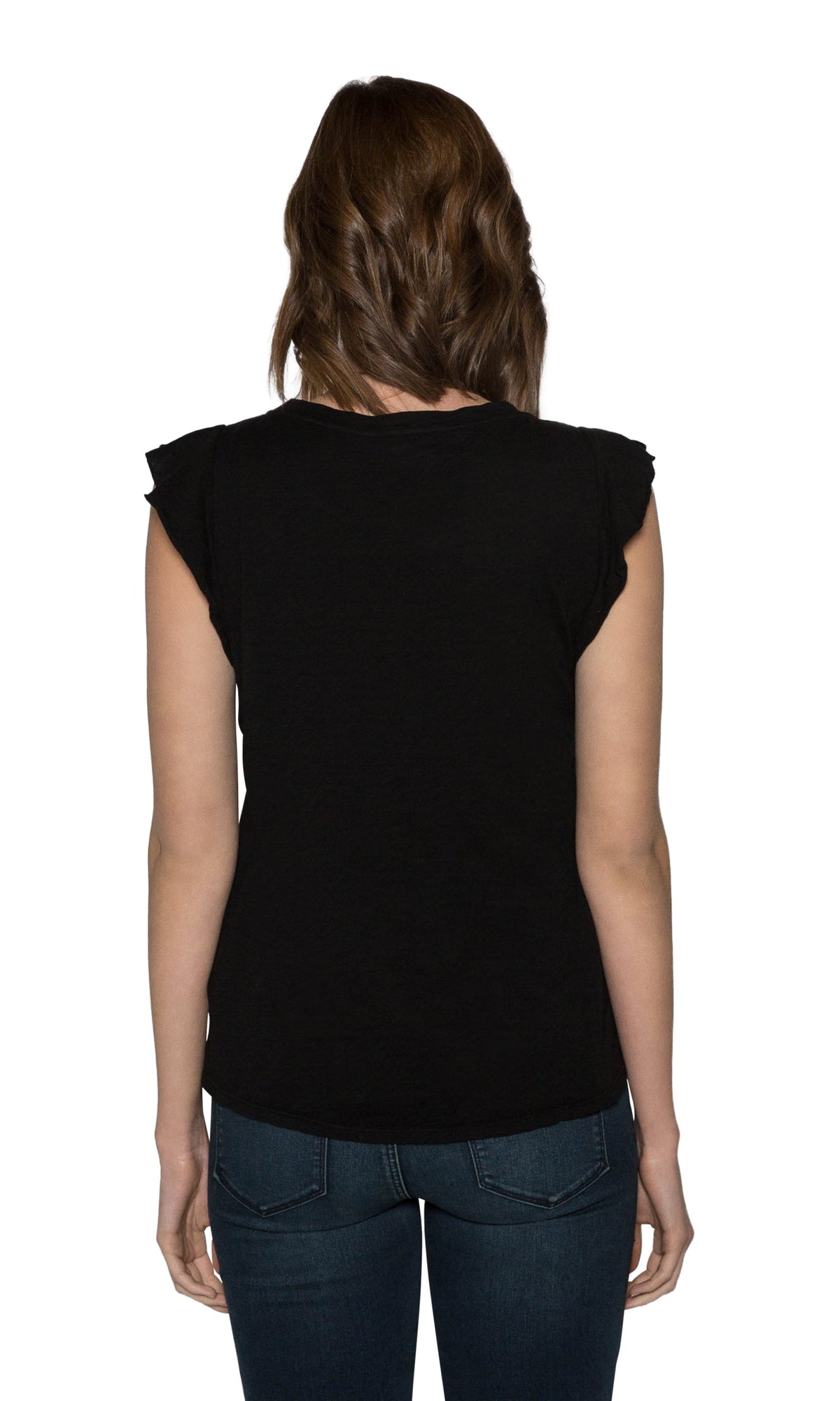 Velvet by Graham &amp; Spencer Marylou Cotton Flutter Sleeve Tee