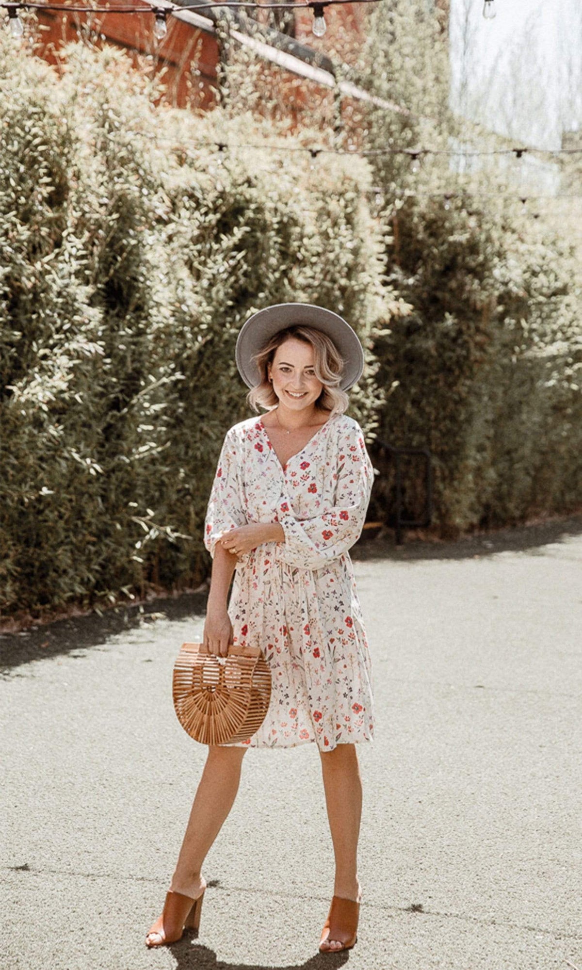 Velvet by Graham &amp; Spencer Danay Spring Floral Challis Long Sleeve Faux Wrap Dress