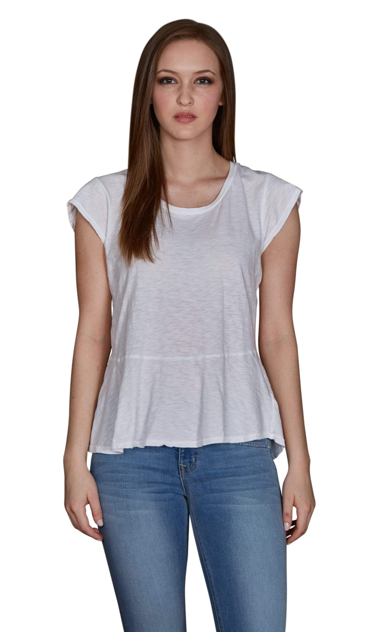 Velvet by Graham & Spencer Itzel Cotton Slub Peplum Top