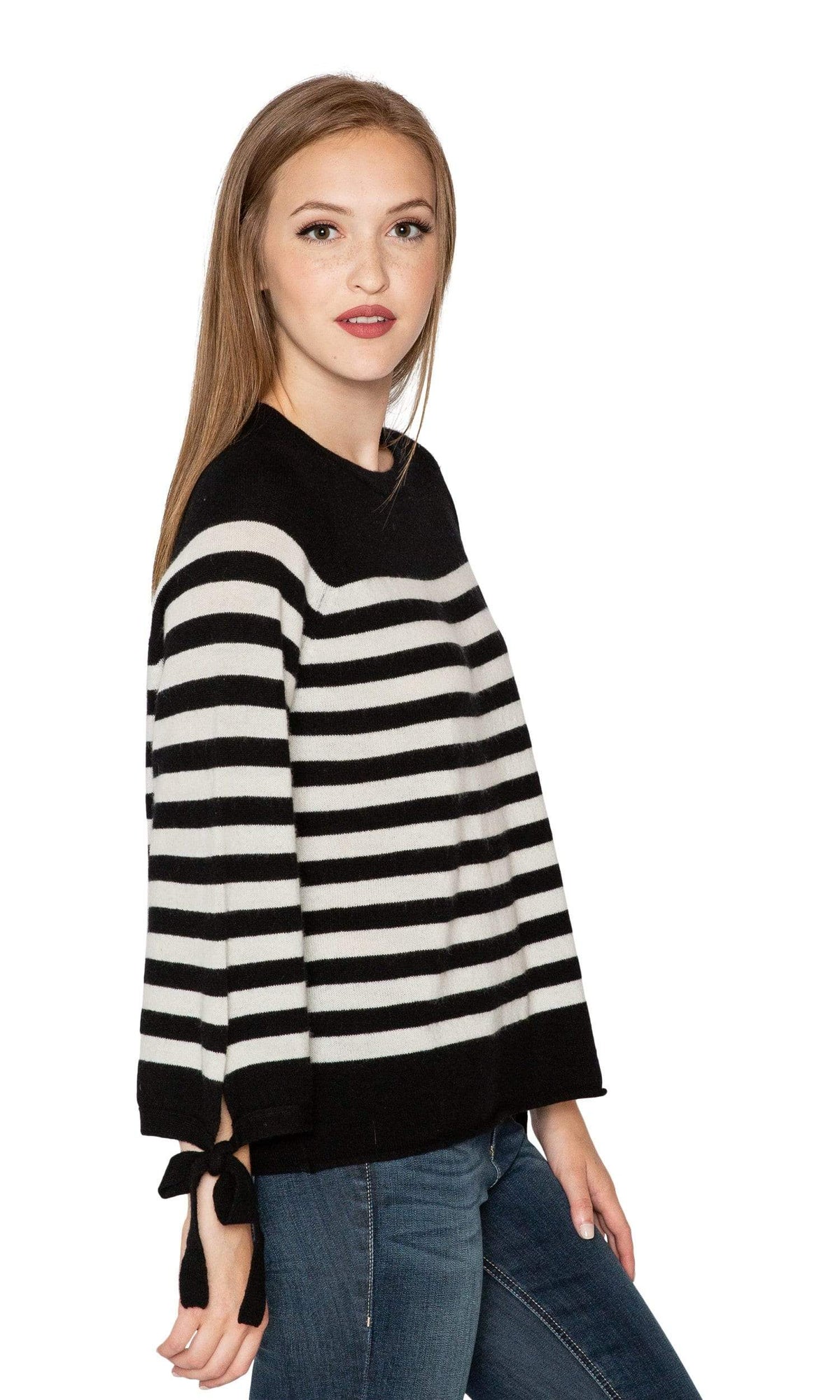 Velvet by Graham &amp; Spencer Cacey Stripe Cashmere Sweater