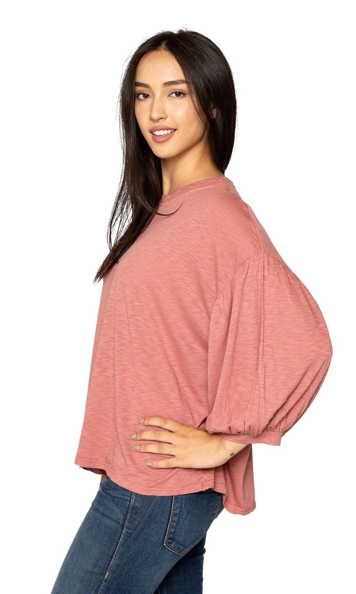 Velvet by Graham &amp; Spencer Tovah Lux Slub Puff Sleeve Top