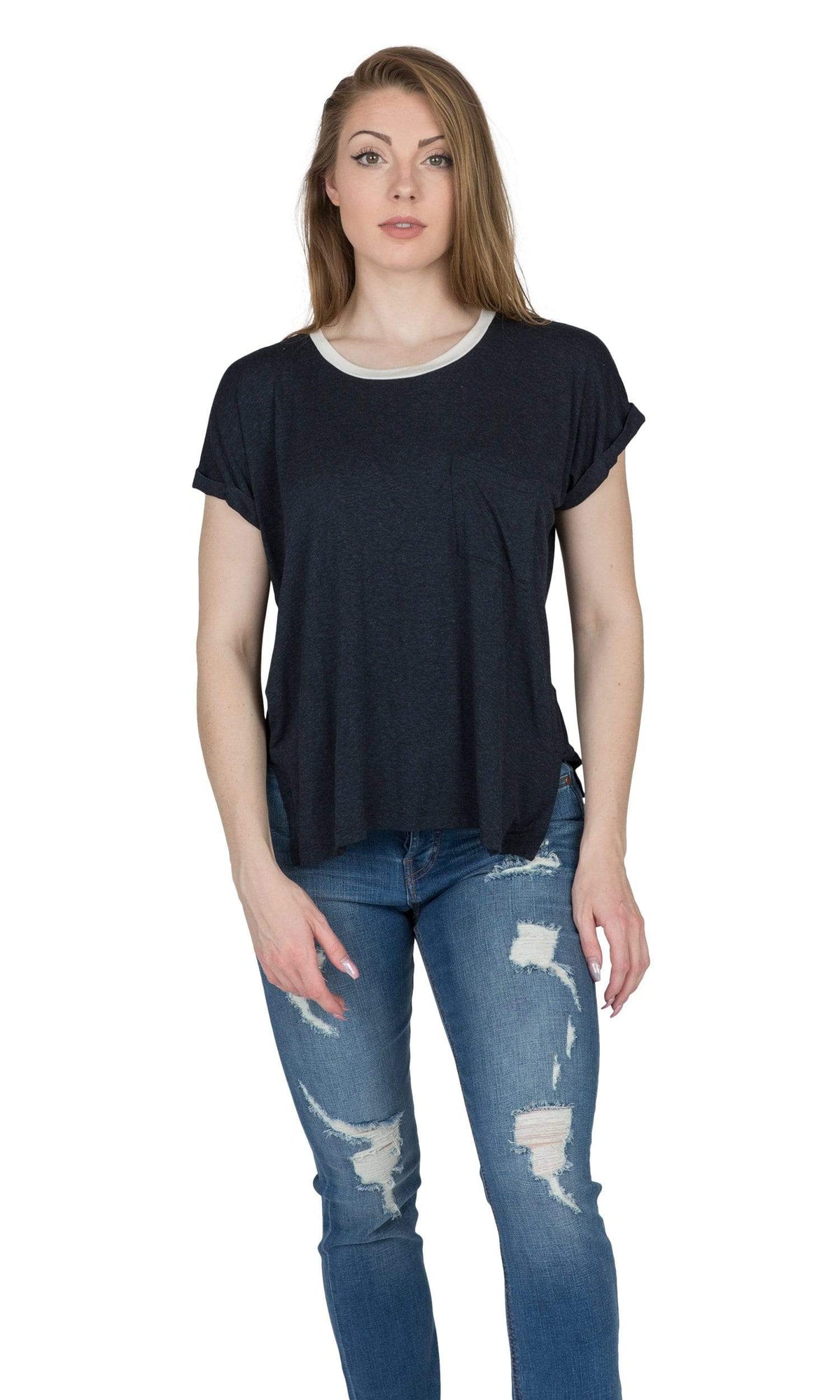 Velvet by Graham &amp; Spencer Annamae Lux Gauze Pocket Tee