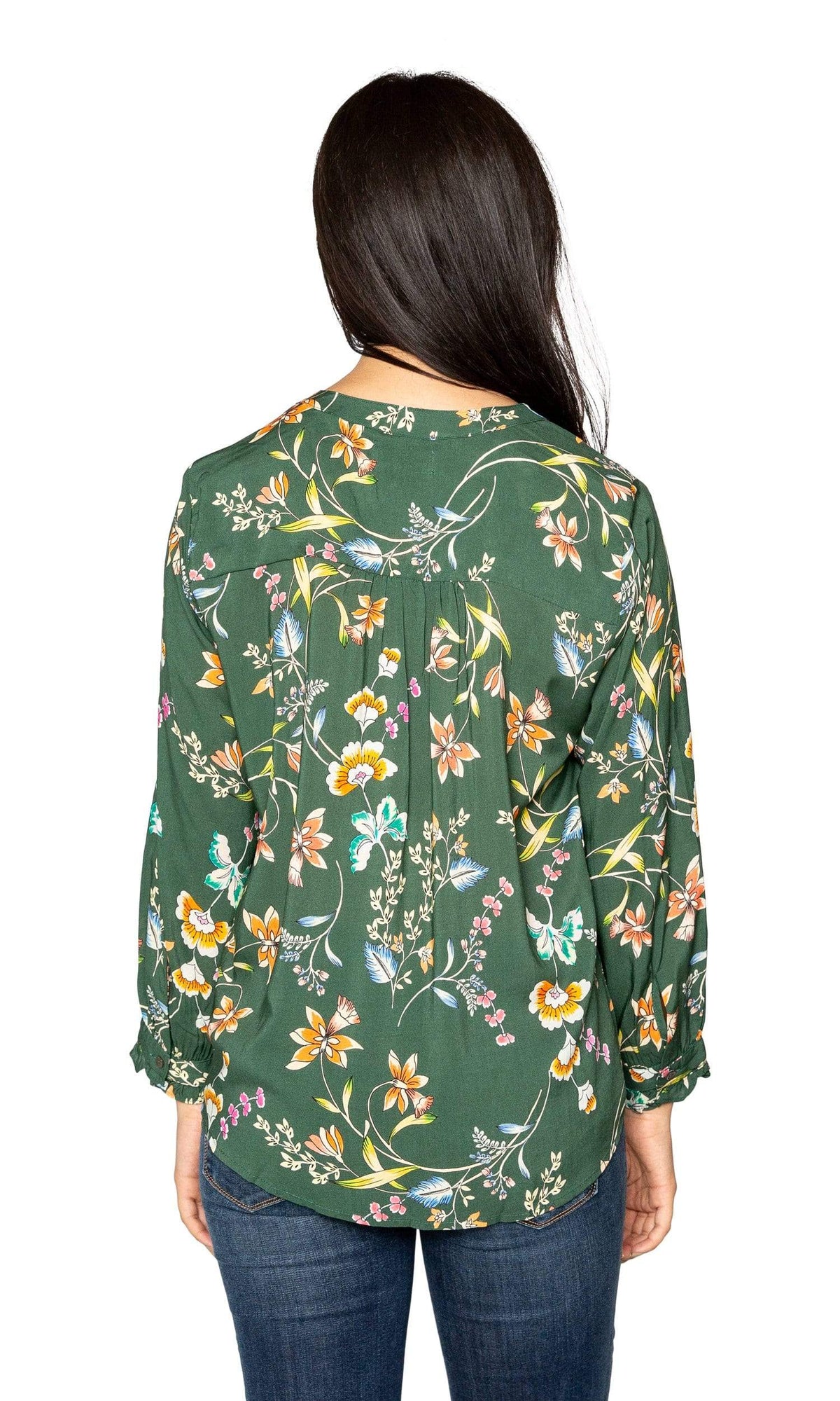 Velvet by Graham &amp; Spencer Jazzy Floral Print V Neck Top