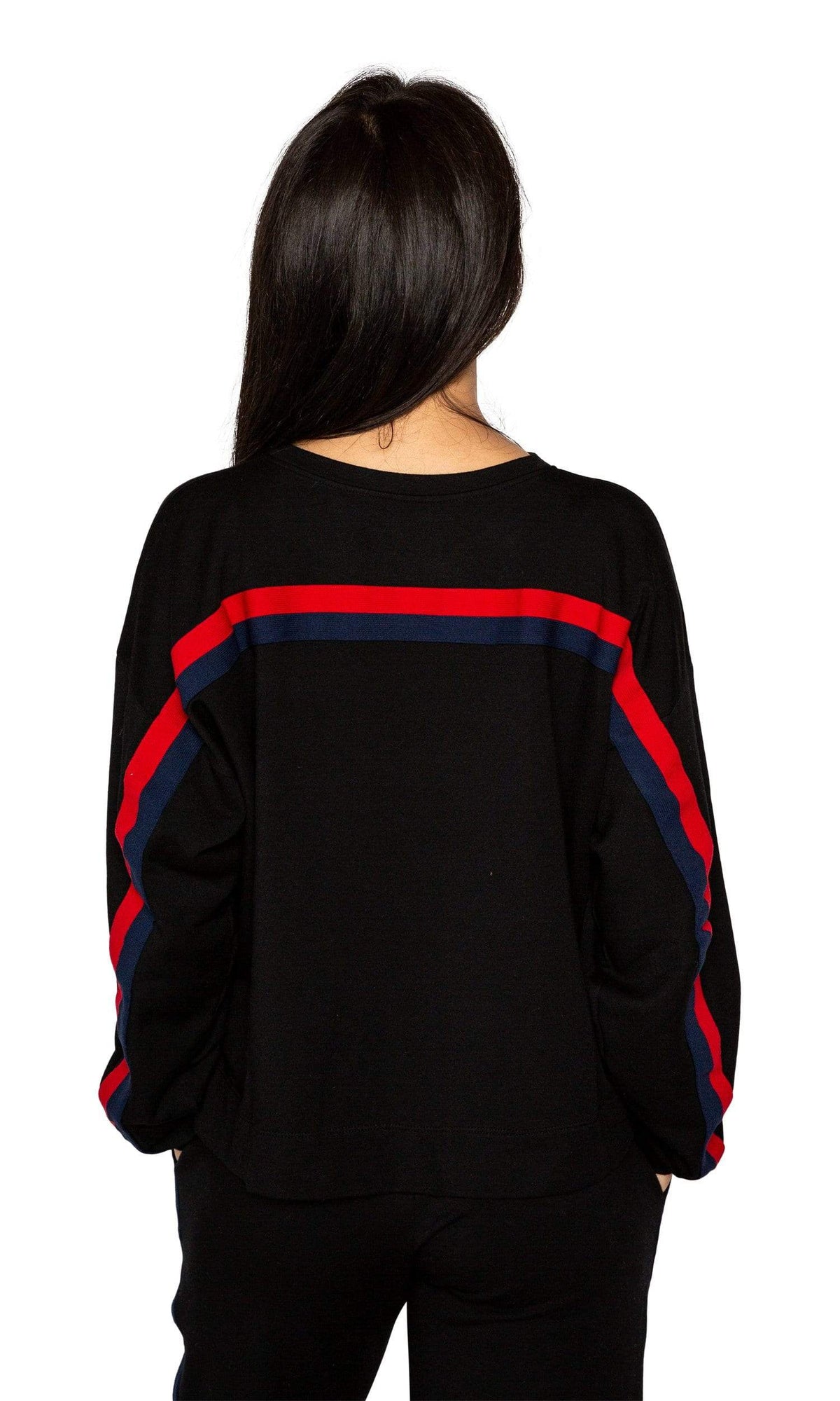 Velvet by Graham &amp; Spencer Danica Striped Crewneck Sweatshirt