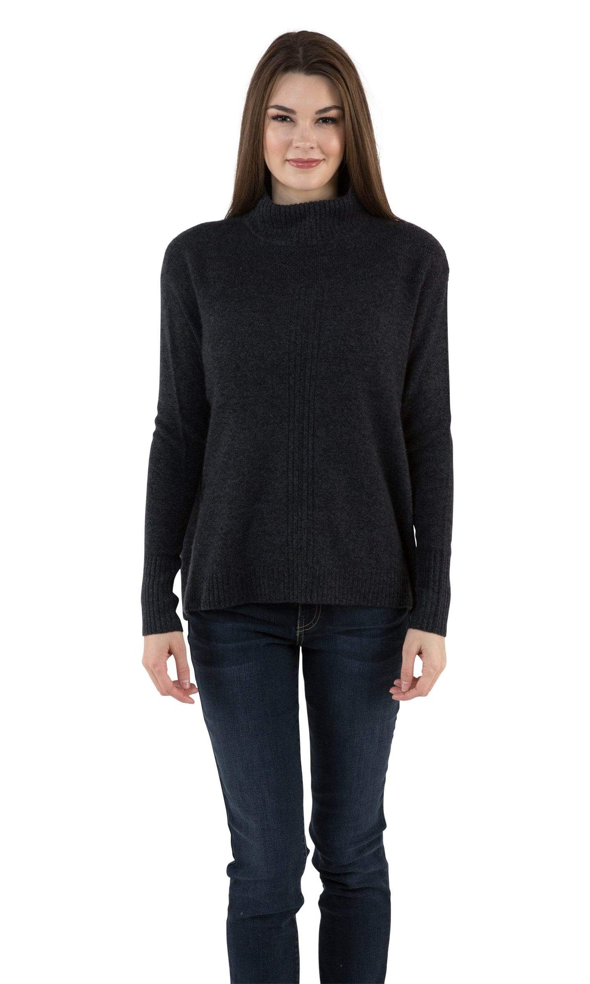 Velvet by Graham &amp; Spencer Rosa Lurex Mock Neck Cashmere Sweater