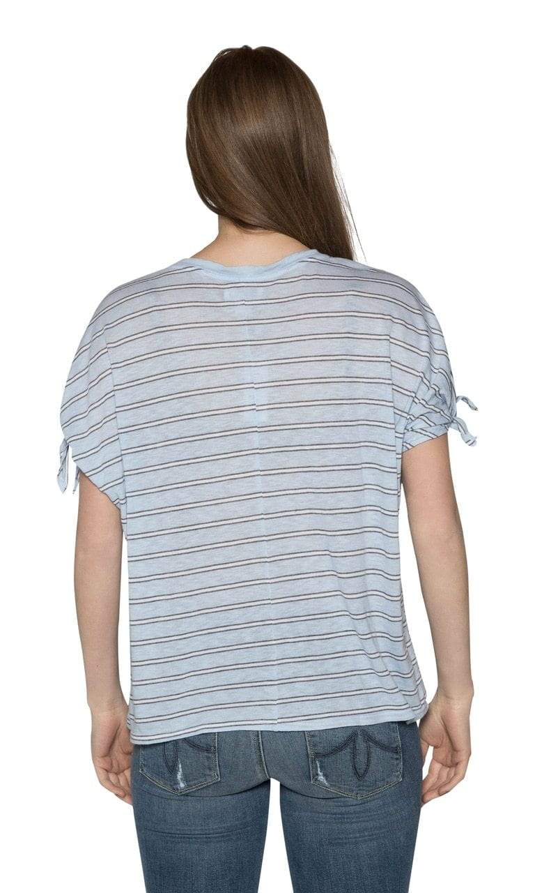 Velvet by Graham &amp; Spencer Crystal Striped Knit Sleeve Top