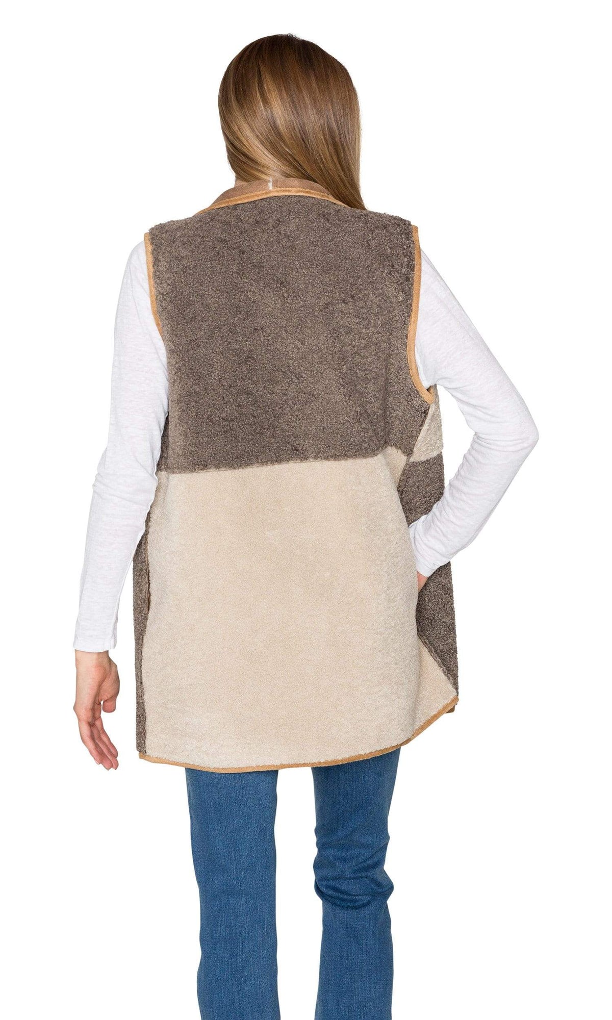 Velvet by Graham &amp; Spencer Valetta Faux Sherpa Reversible Colorblock Vest