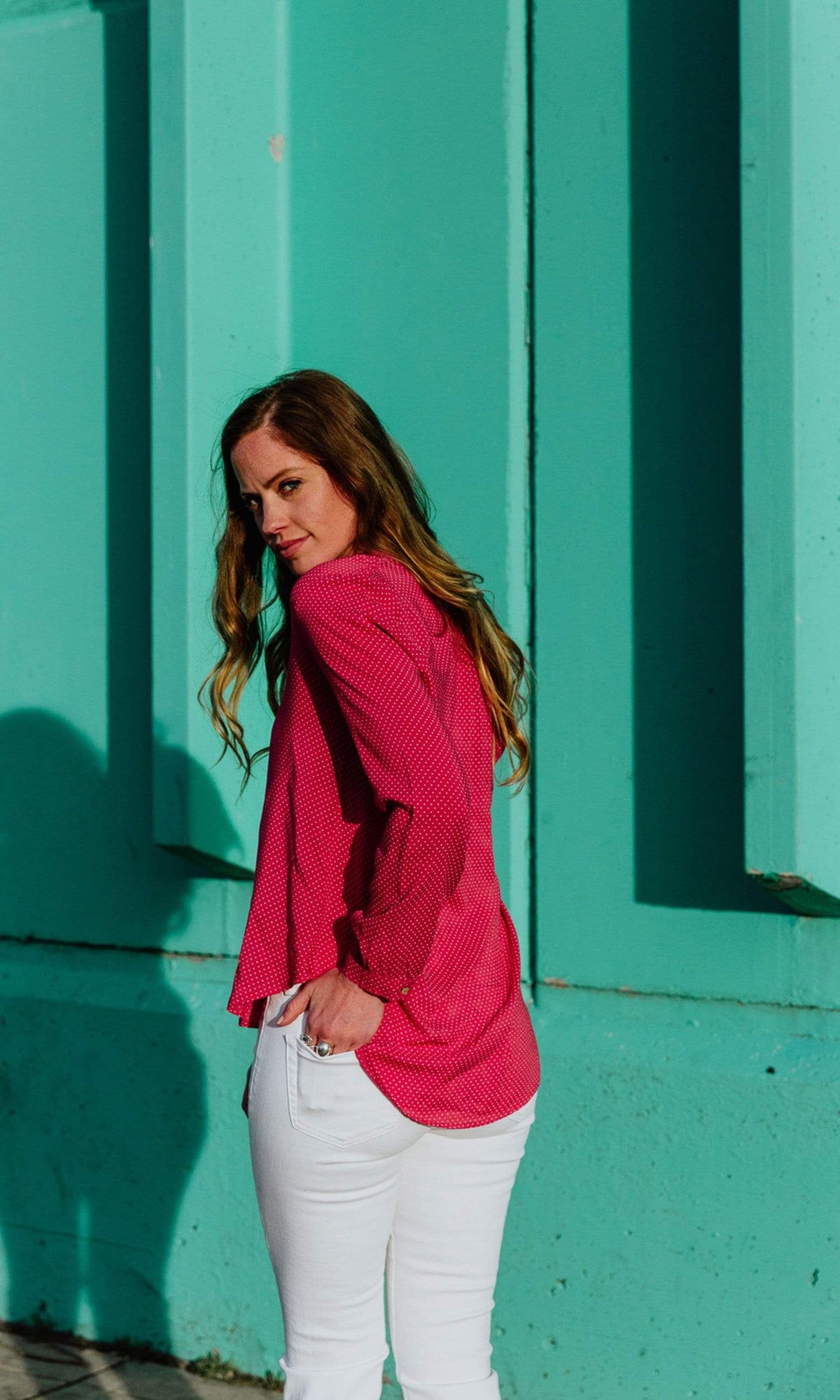 Velvet by Graham &amp; Spencer Jena Henley High Low Blouse