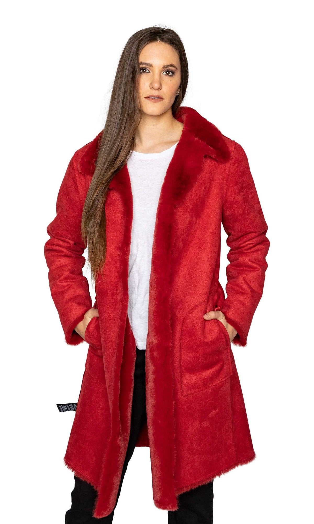 Velvet by Graham &amp; Spencer Mina Faux Fur 3/4 Length Coat