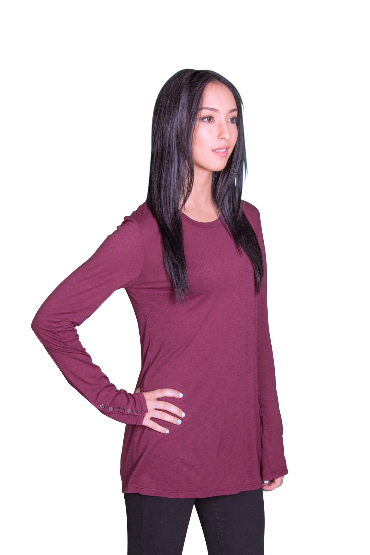 Velvet by Graham &amp; Spencer Suella Luxe Slub Button Cuff Top