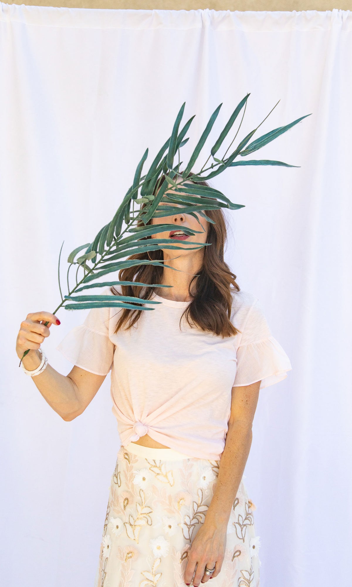 Velvet by Graham &amp; Spencer Maureen Cotton Contrast Ruffle Sleeve Top