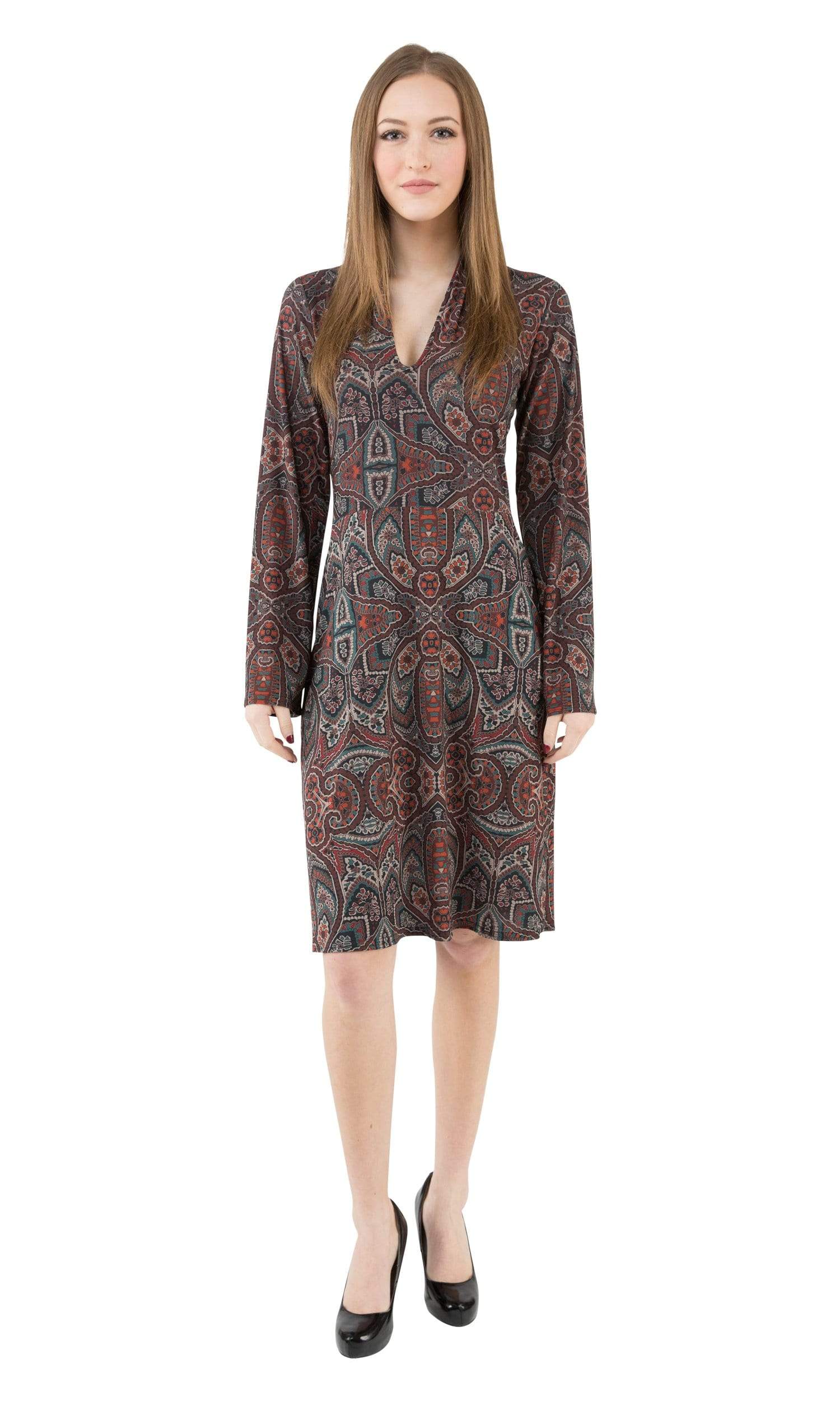 Viereck Schwab Over the Knee V Neck Dress