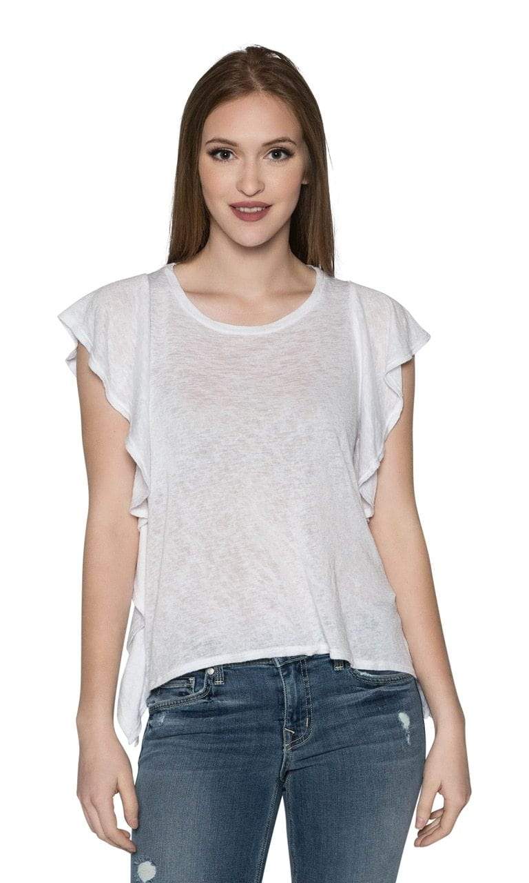 Velvet by Graham &amp; Spencer Alianna Textured Knit Ruffle Top