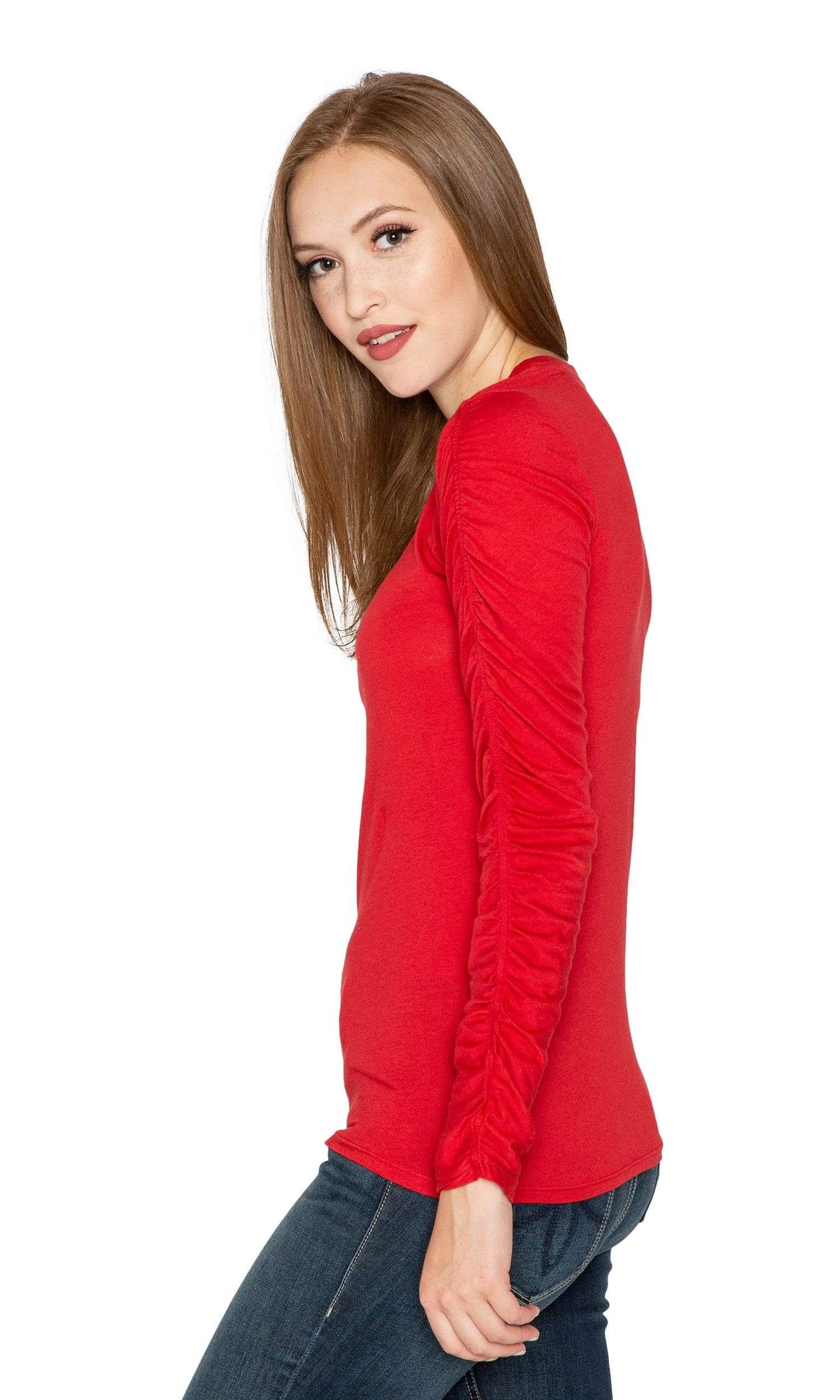 Velvet by Graham &amp; Spencer Miss Shirred Sleeve Top