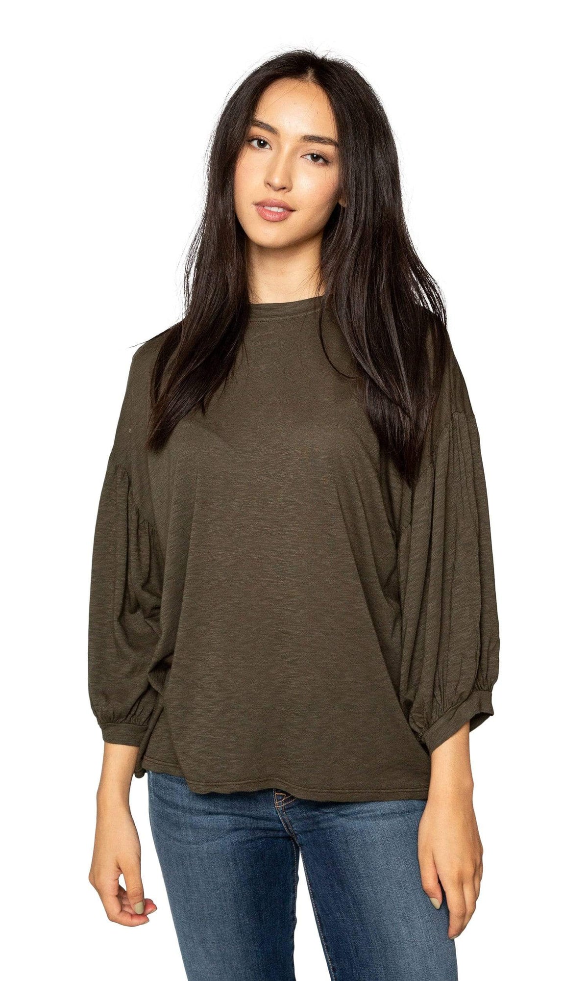 Velvet by Graham &amp; Spencer Tovah Lux Slub Puff Sleeve Top