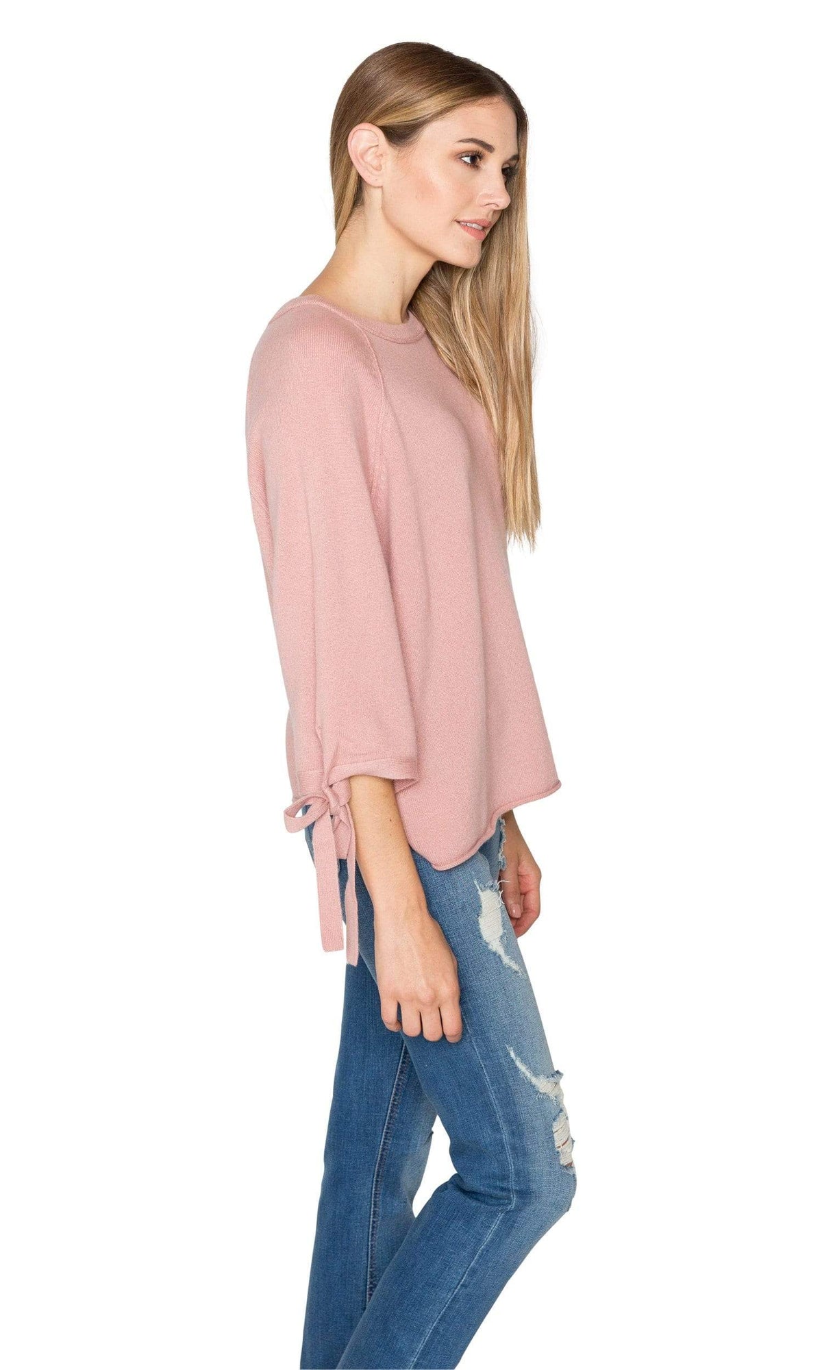 Velvet by Graham &amp; Spencer Nicolette Cashmere Tie Sleeve Sweater