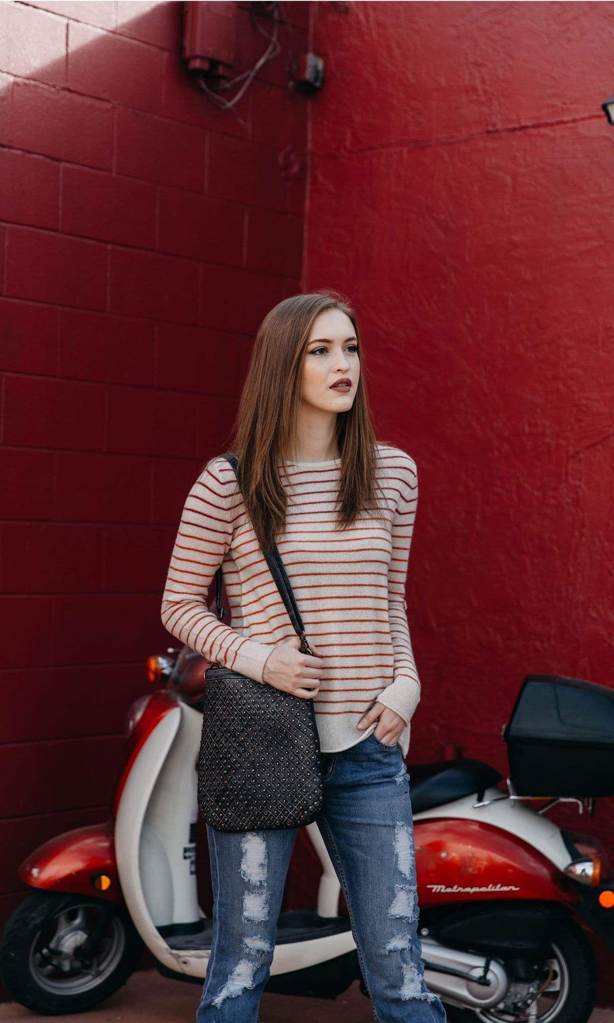 Velvet by Graham &amp; Spencer Adarah Striped Cashmere Sweater