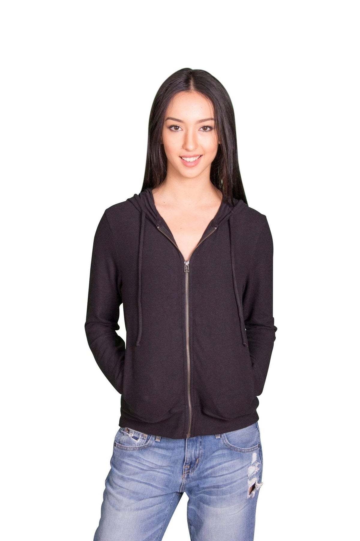 Velvet by Graham &amp; Spencer Aviana Cozy Jersey Zip Up Hoodie