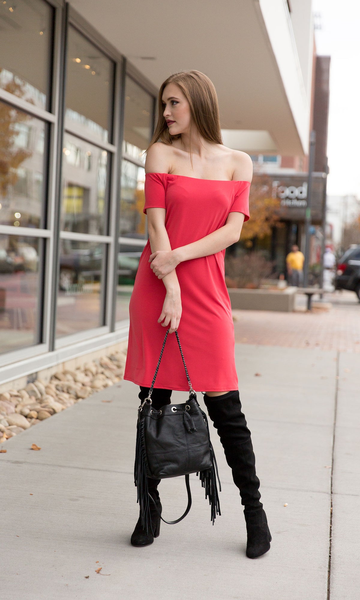 Velvet by Graham &amp; Spencer Sorana Jersey Off the Shoulder Dress