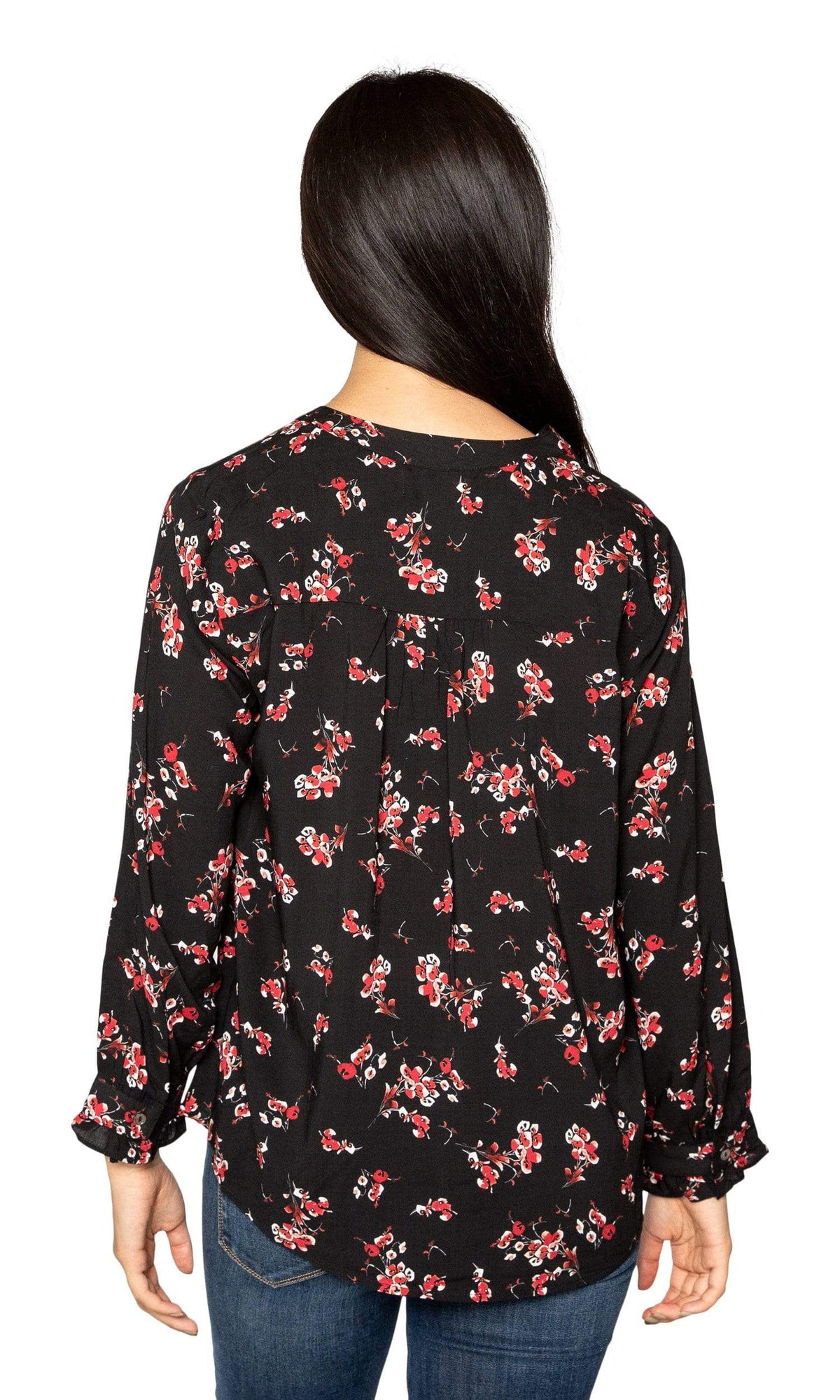 Velvet by Graham &amp; Spencer Jazzy Floral Print V Neck Top