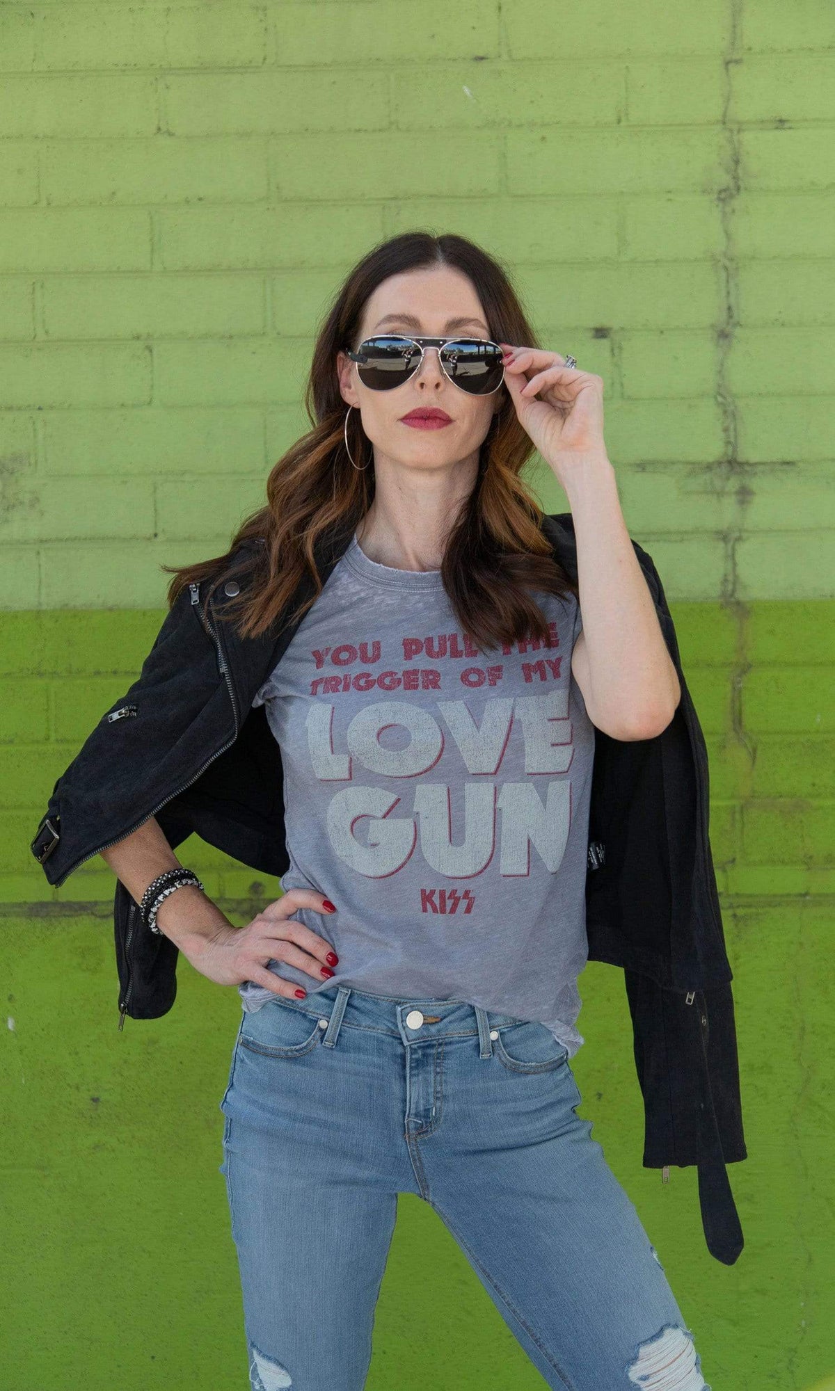 Recycled Karma KISS Trigger Love Gun Tee