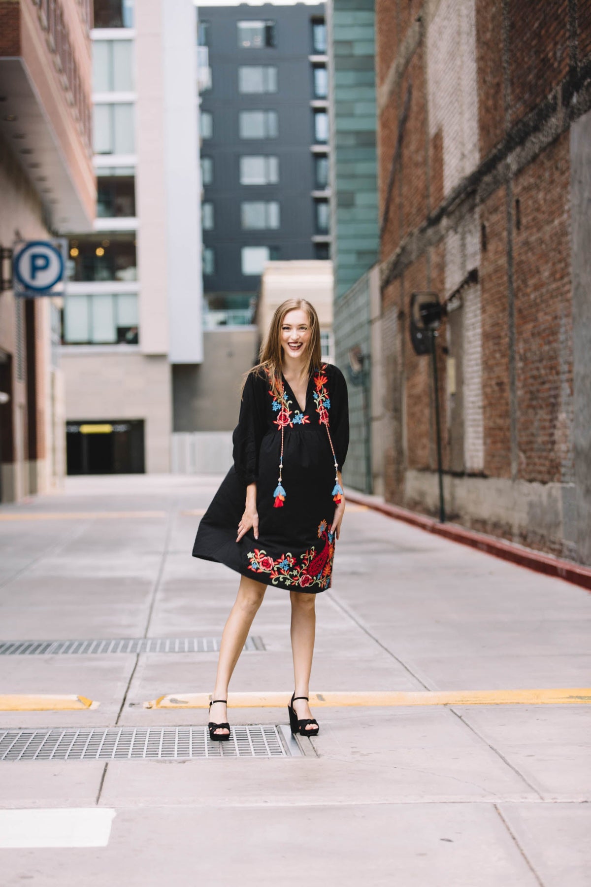 Velvet by Graham &amp; Spencer Emilie Embroidered Peasant Dress