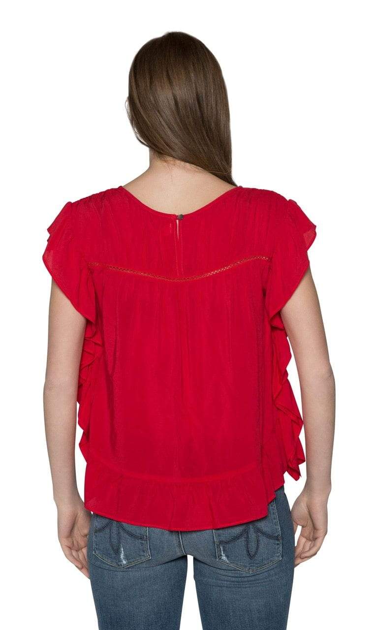 Velvet by Graham &amp; Spencer Sidney Ruffle Trim Top