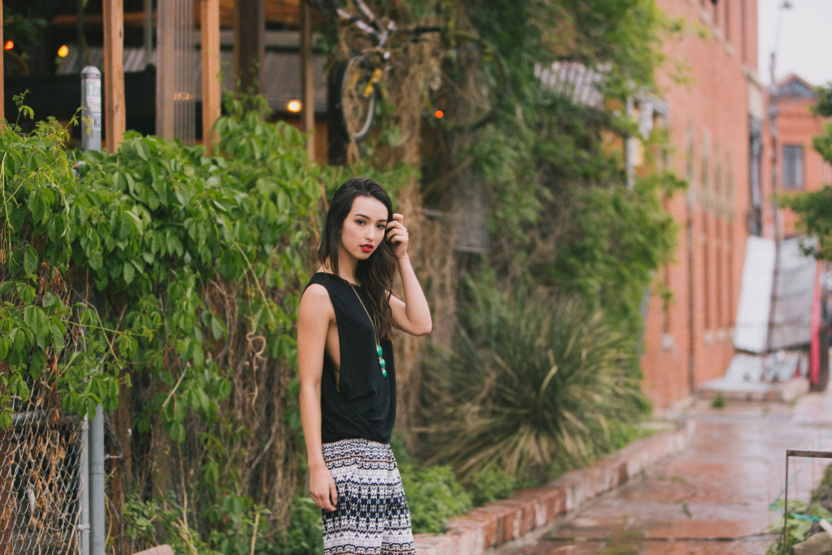 Velvet by Graham &amp; Spencer Sanaa Luxe Slub Crossover Drape Tank