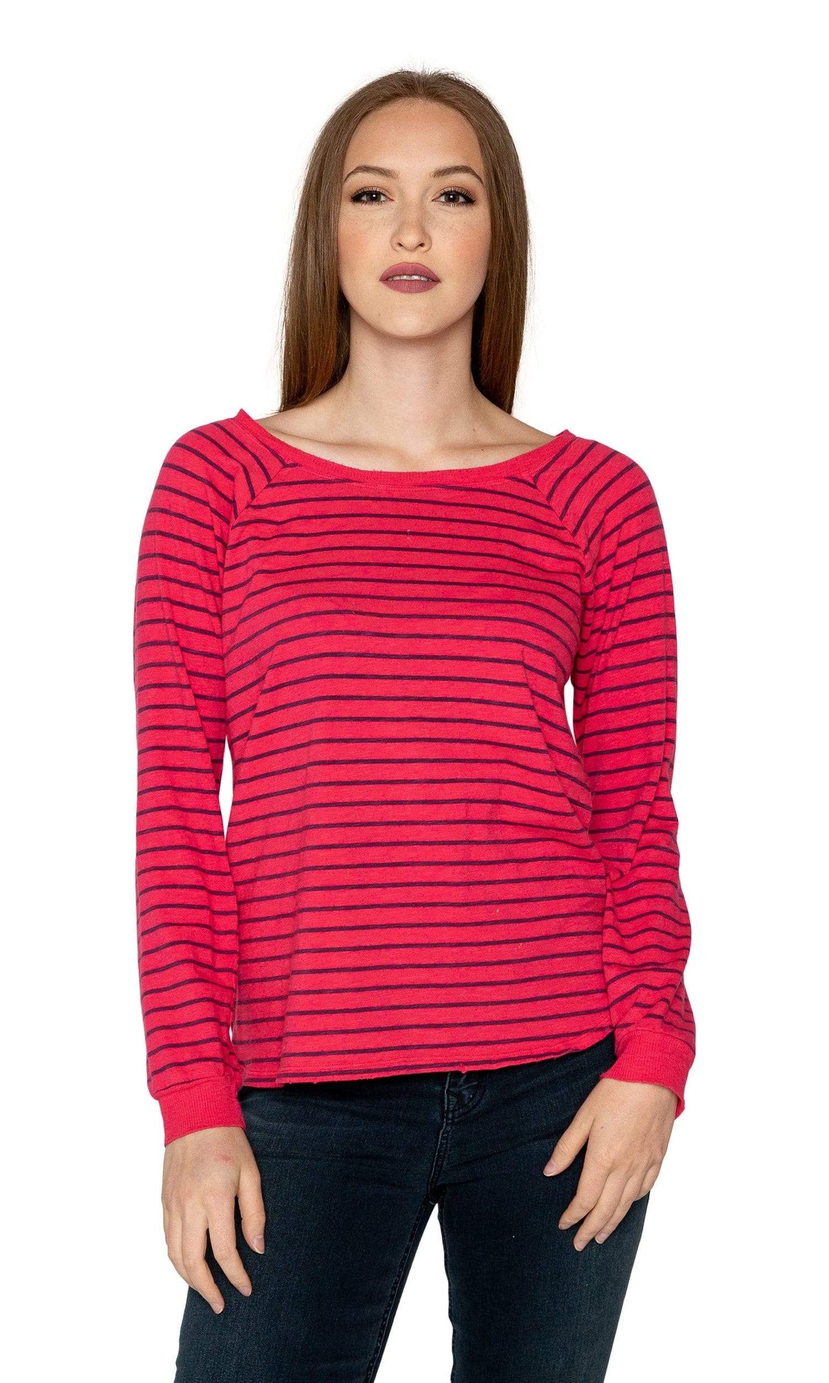 Velvet by Graham &amp; Spencer Lele Vintage Stripe Cotton Long Sleeve Tee