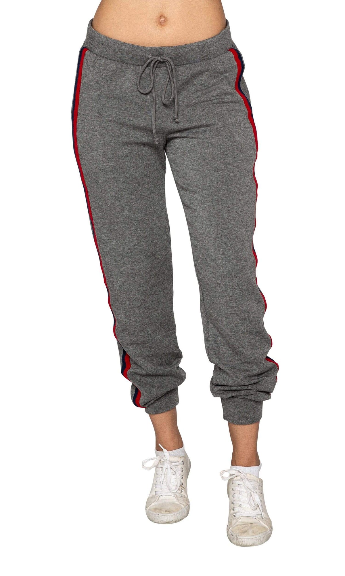 Velvet by Graham &amp; Spencer Dior Stripped Jogger Pants - Charcoal.