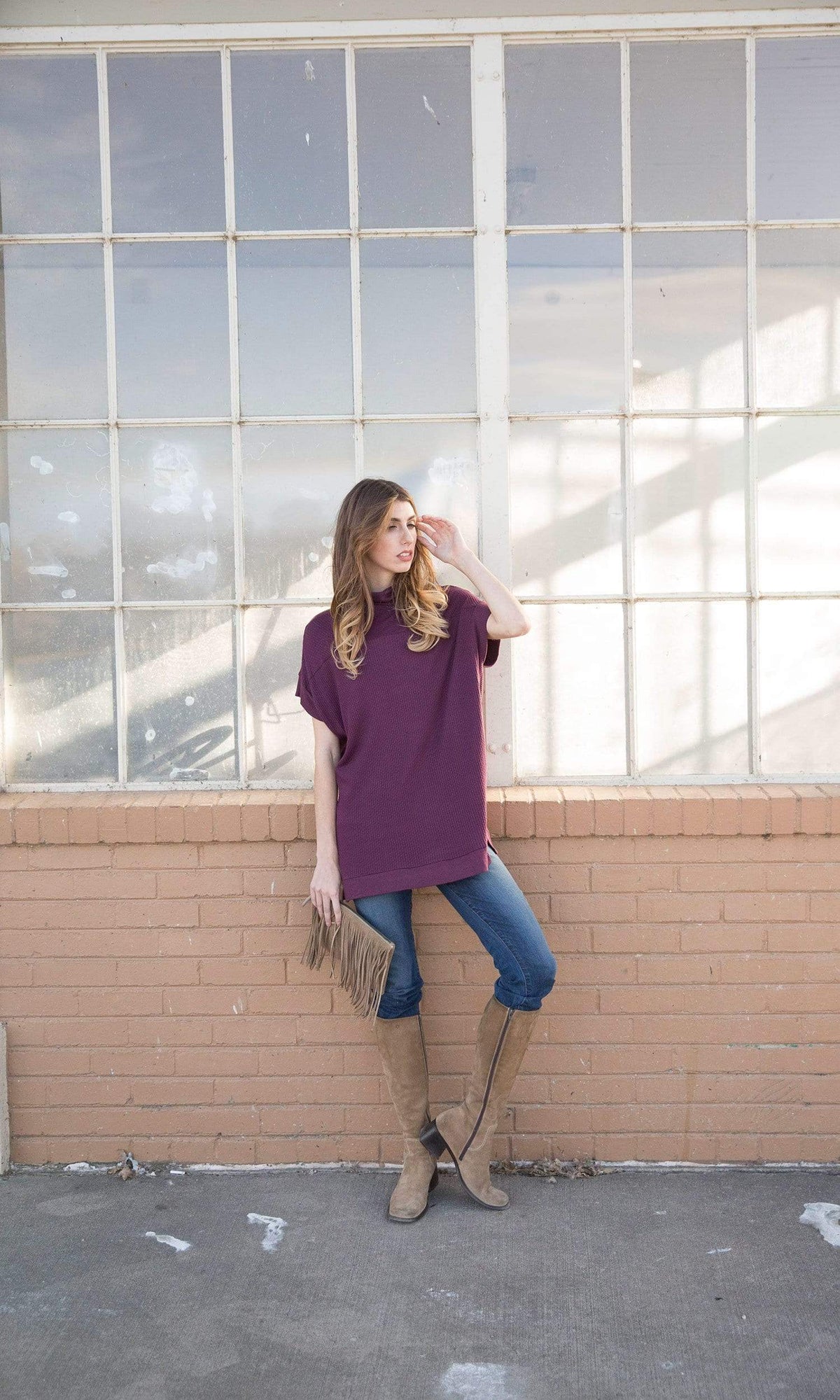 Velvet by Graham &amp; Spencer Josephine Thermal Knit Turtleneck Top