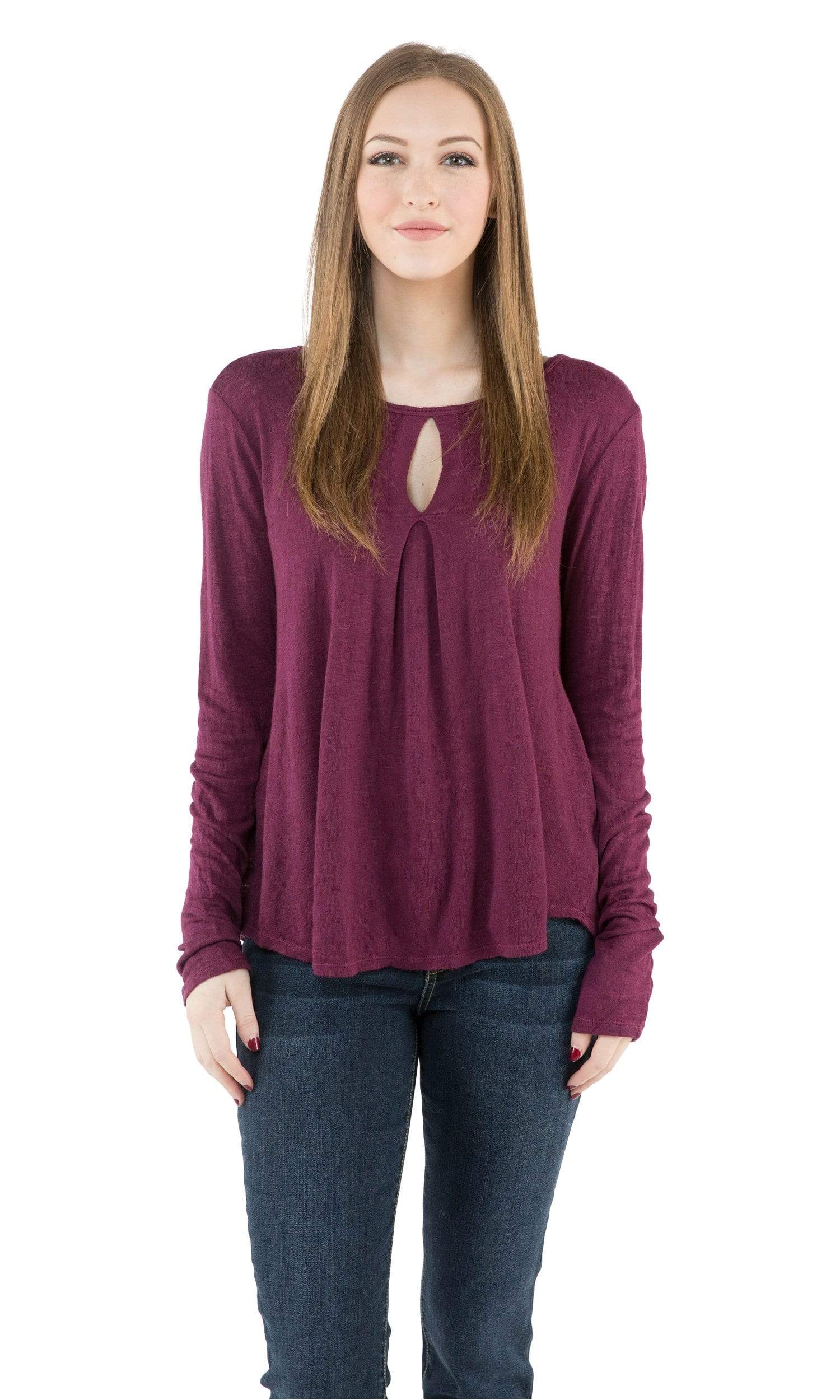 Velvet by Graham & Spencer Tonilla Textured Knit Keyhole Tee