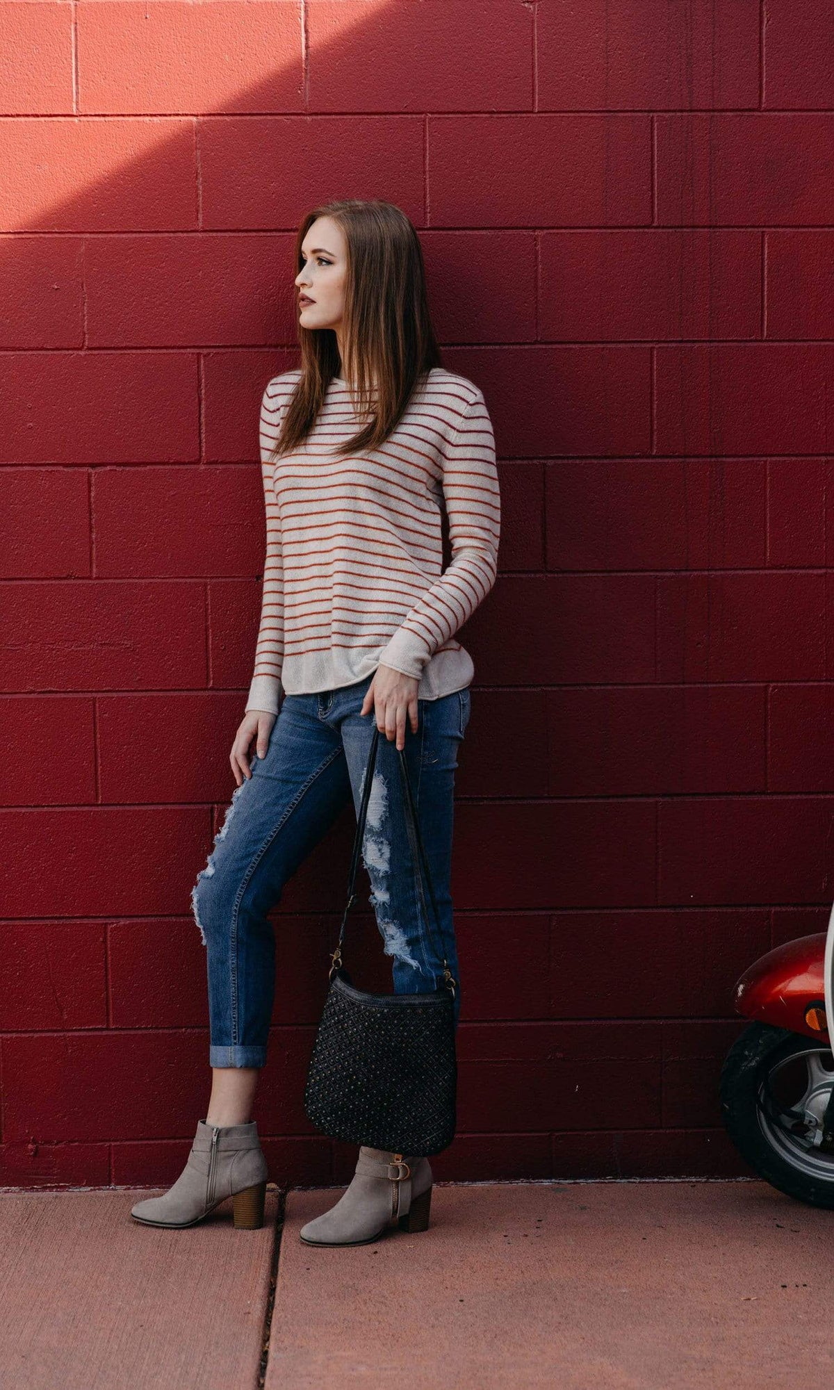 Velvet by Graham &amp; Spencer Adarah Striped Cashmere Sweater