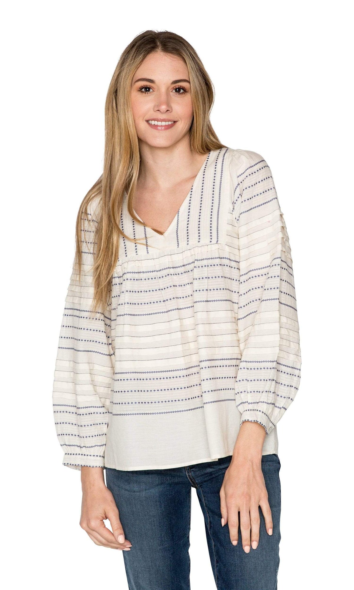 Velvet by Graham &amp; Spencer Piper Paros Embroidered Peasant Top