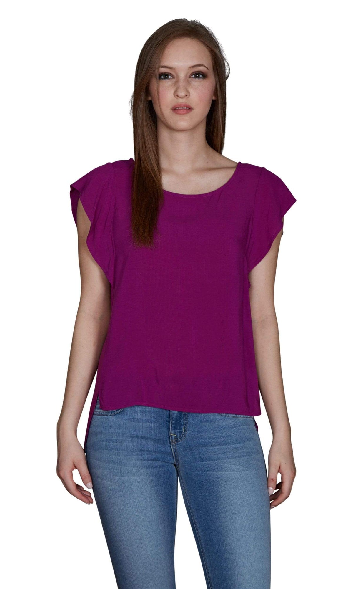 Velvet by Graham &amp; Spencer Cyndee Rayon Challis High/Low Top