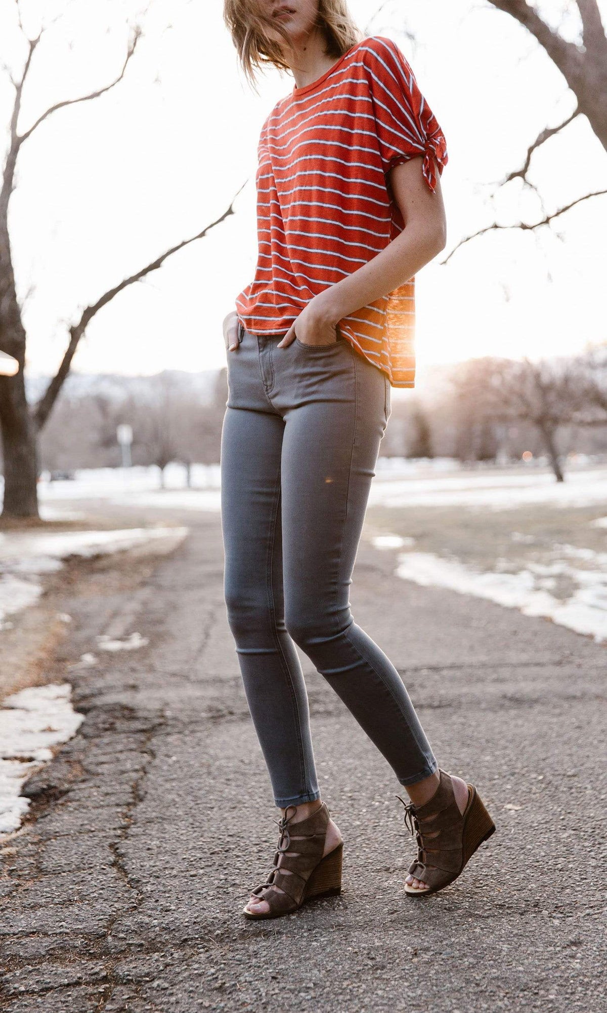 Level 99 Janice Mid Rise Skinny Denim - Smokey