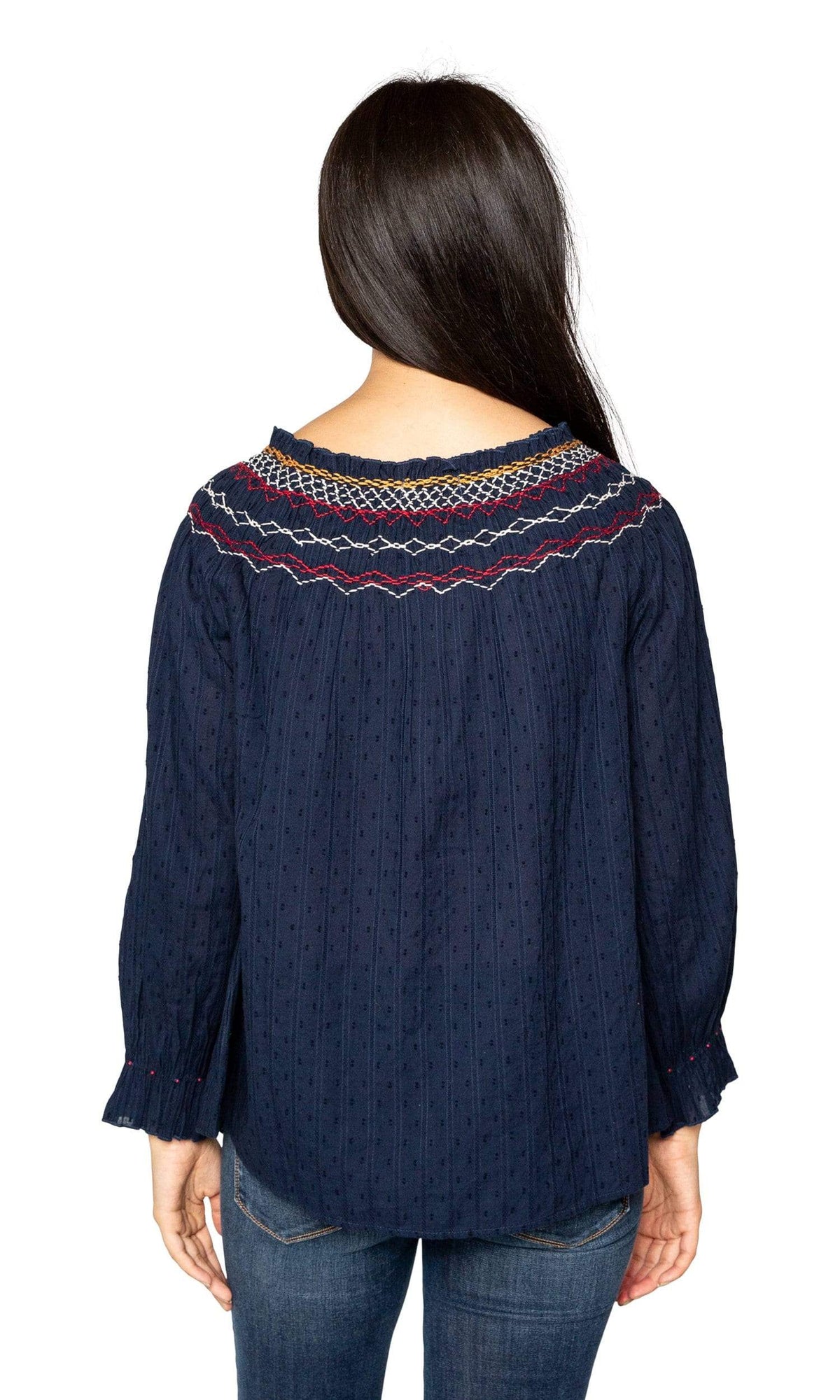 Velvet by Graham &amp; Spencer Trudie Embroidered Smocked Top