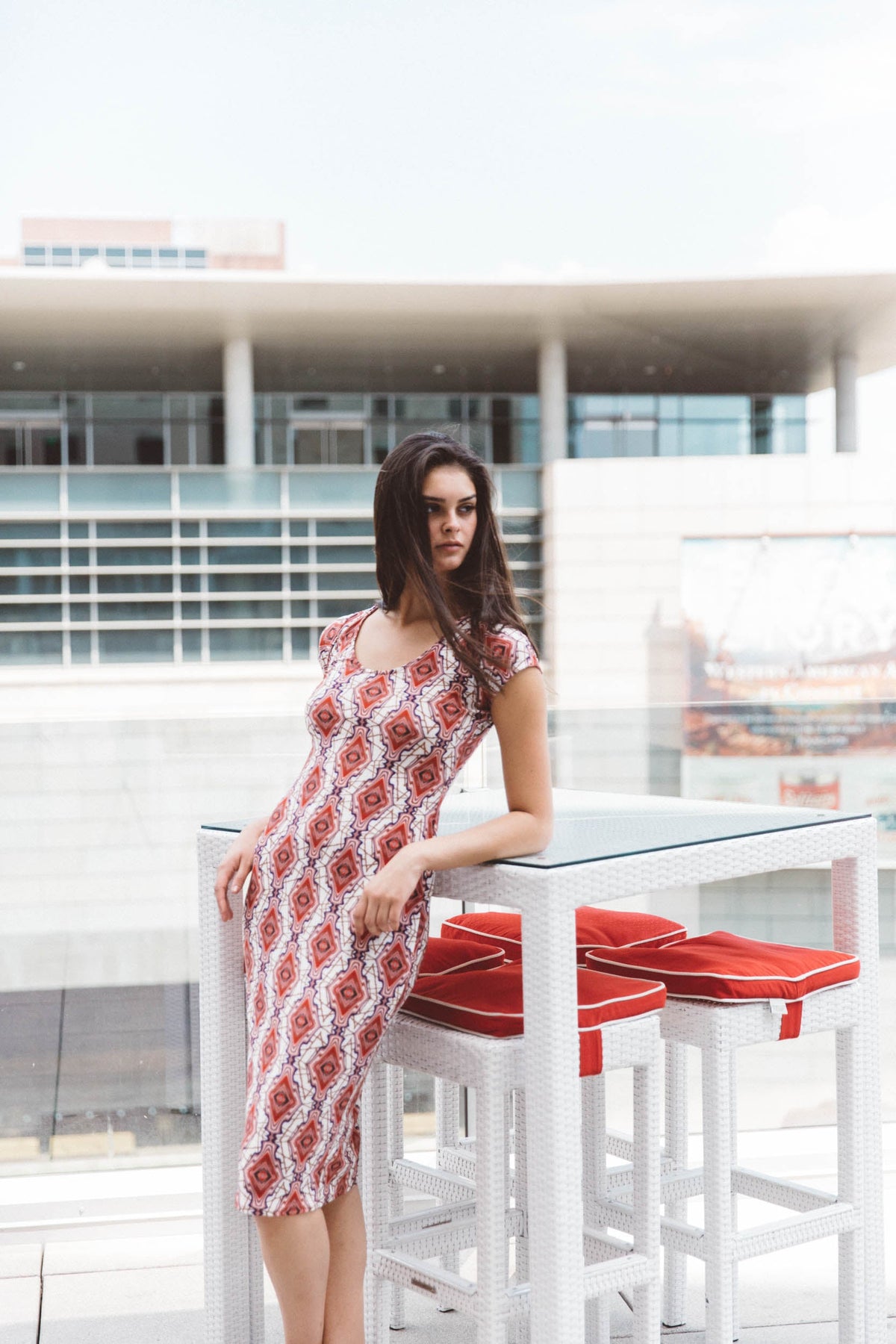 Viereck Tahini Scoop Neck Dress - Samosa