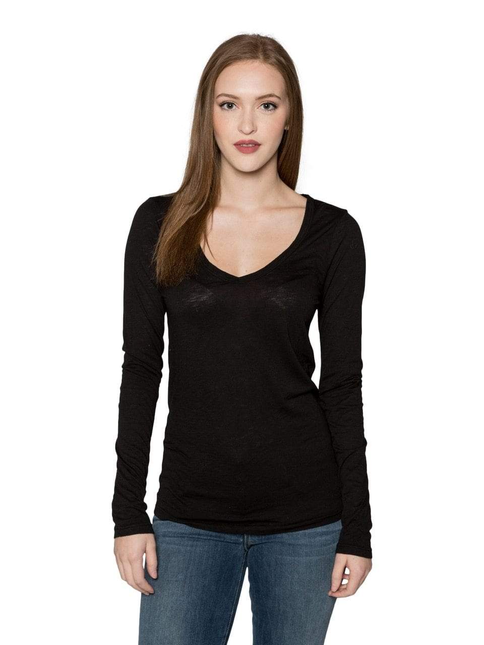 Velvet by Graham &amp; Spencer Atlanta Lux Slub V Neck Top