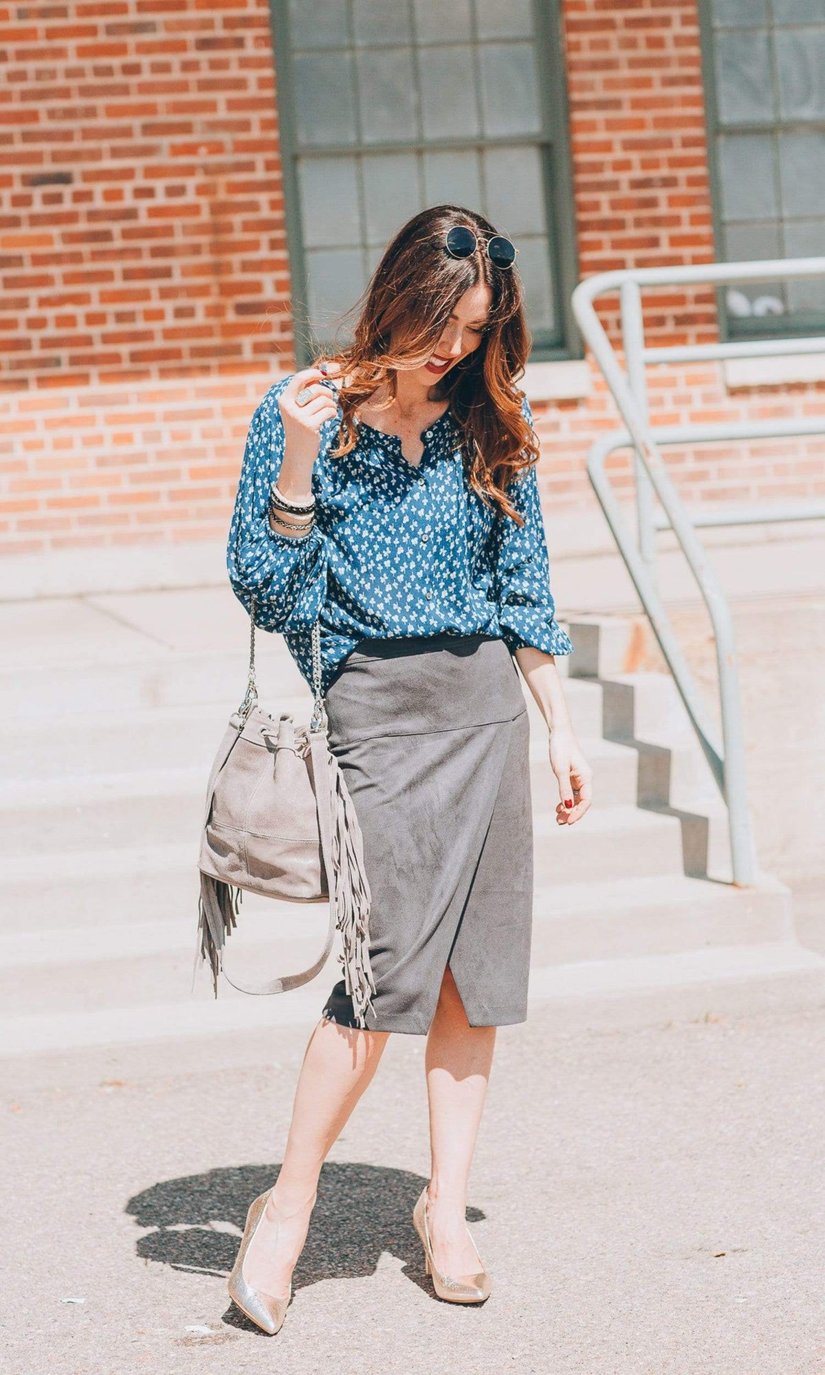 Velvet by Graham &amp; Spencer Kissan Sheer Printed Gauze Button Up Top