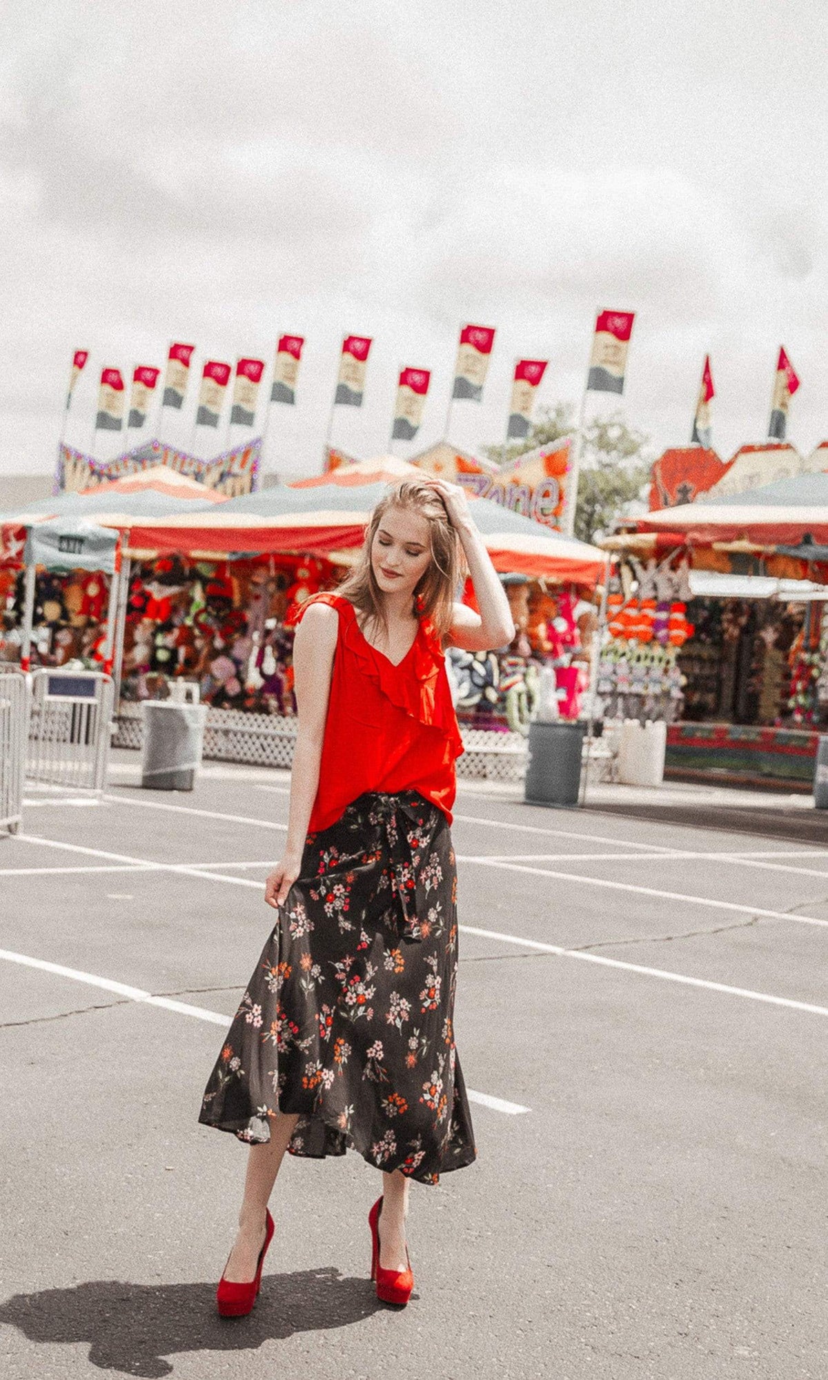 Velvet by Graham &amp; Spencer April Rayon Challis Ruffle Top