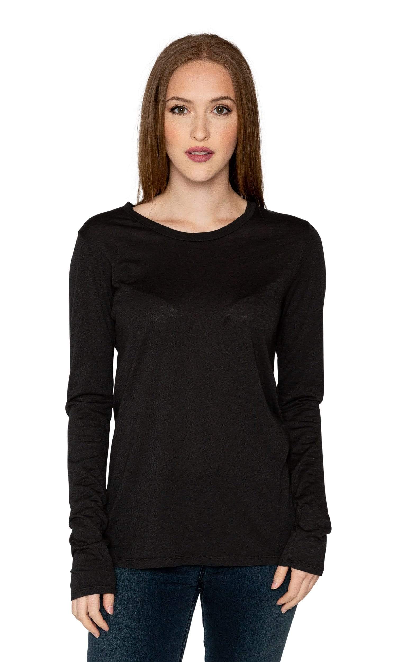 Velvet by Graham & Spencer Giana Luxe Slub Round Neck Top