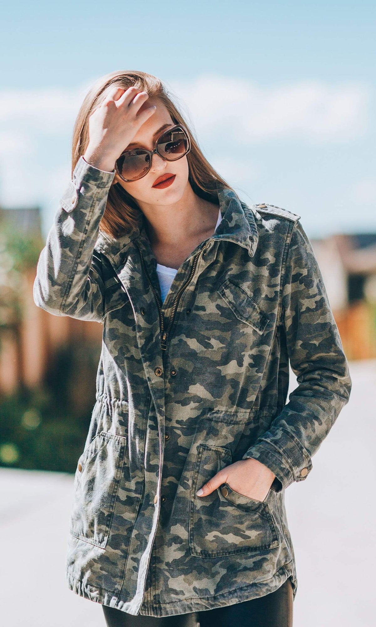 Velvet by Graham &amp; Spencer Irene Camo Army Jacket