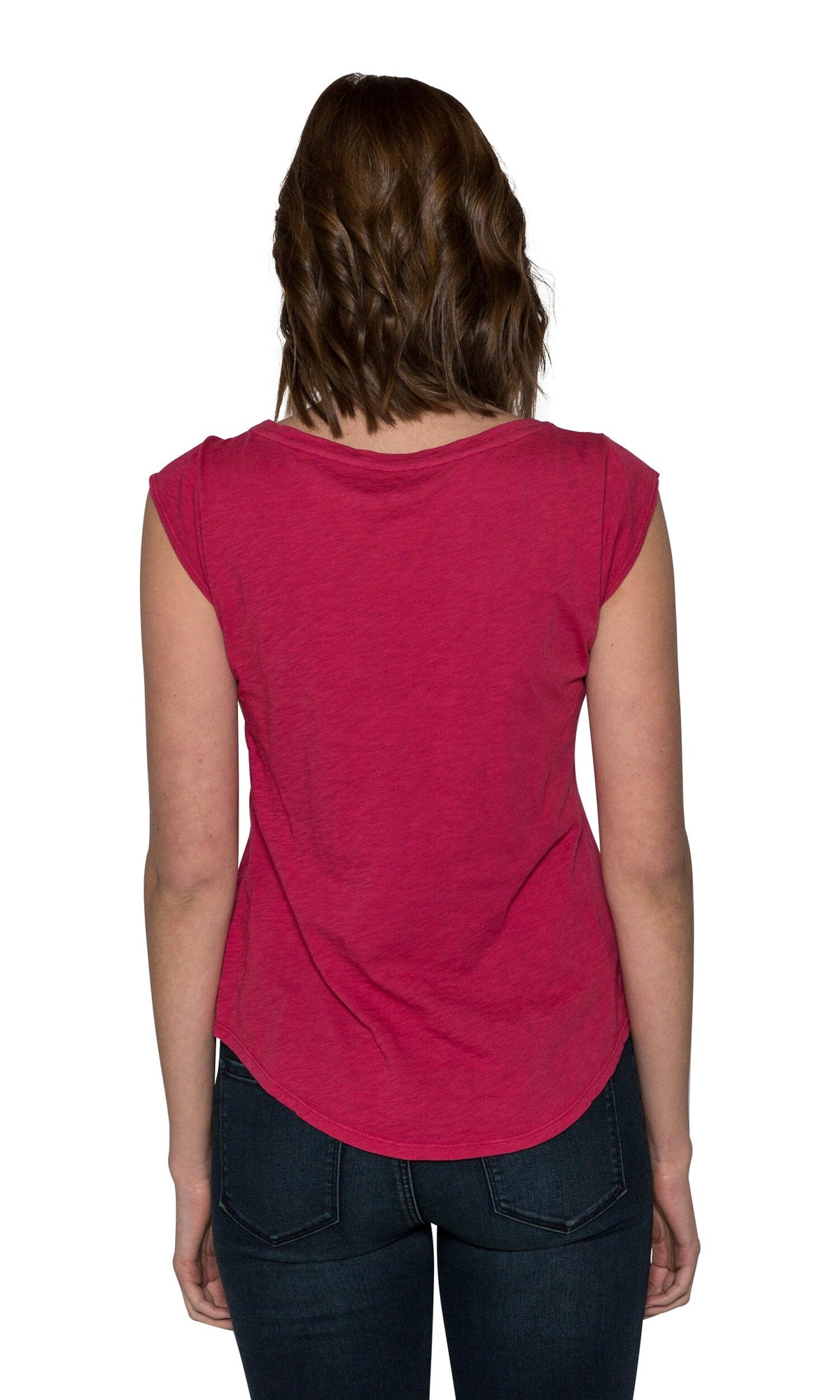 Velvet by Graham &amp; Spencer Christina Cotton Slub Cap Sleeve Top